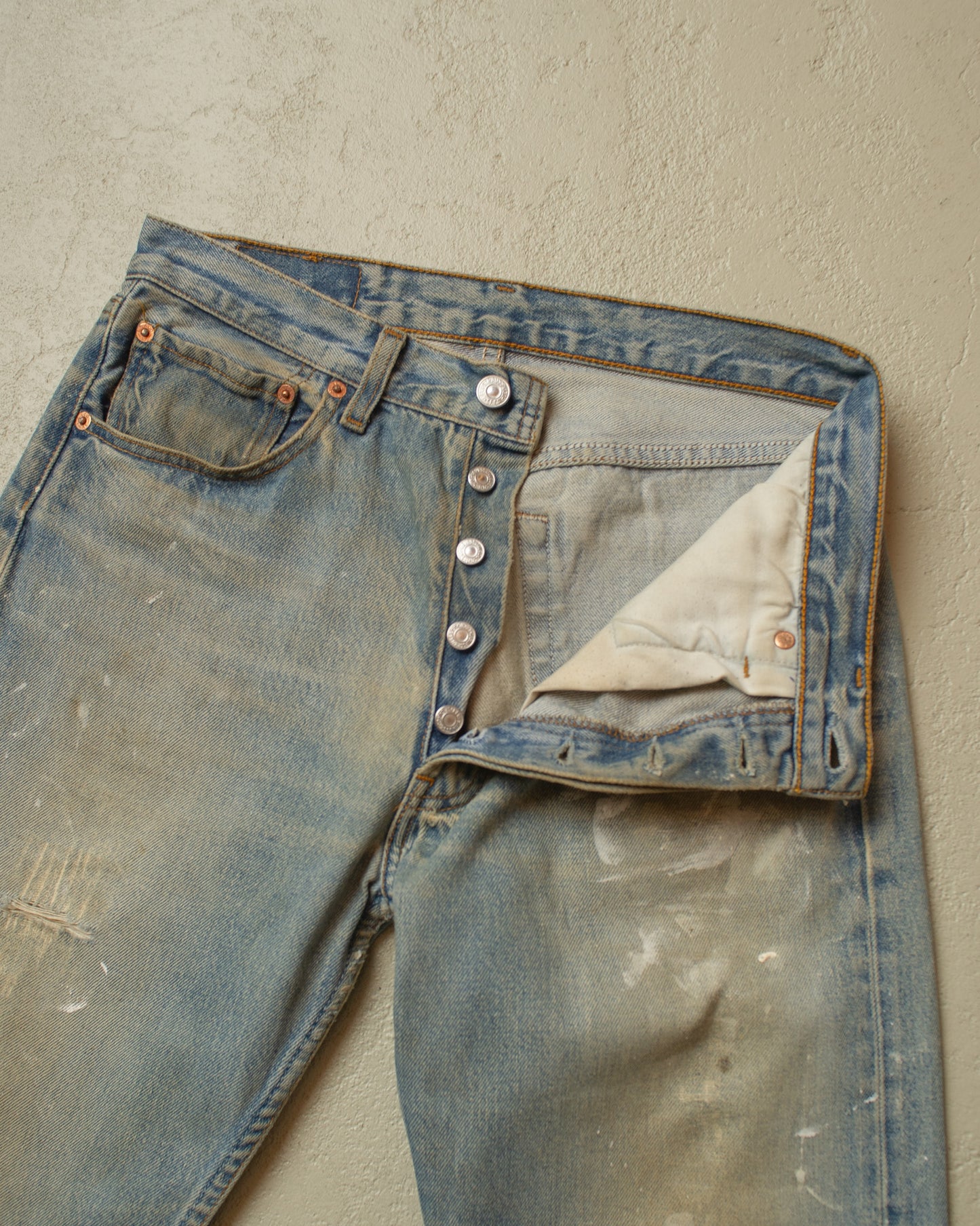1998 Levi´s Painter Cut Off Jeans blue - W30