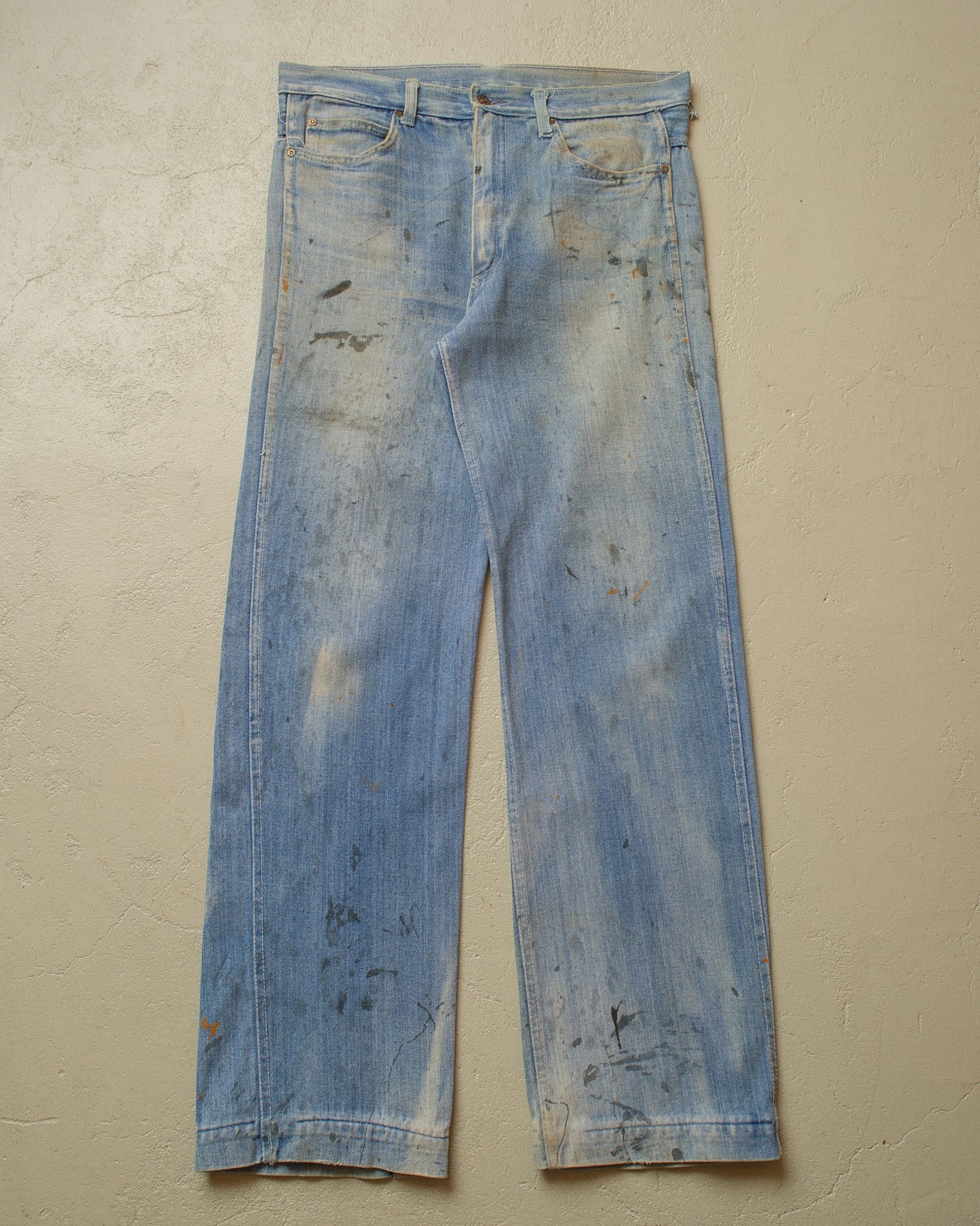 1980s Faded Euro Painter Jeans blue - W34 L32