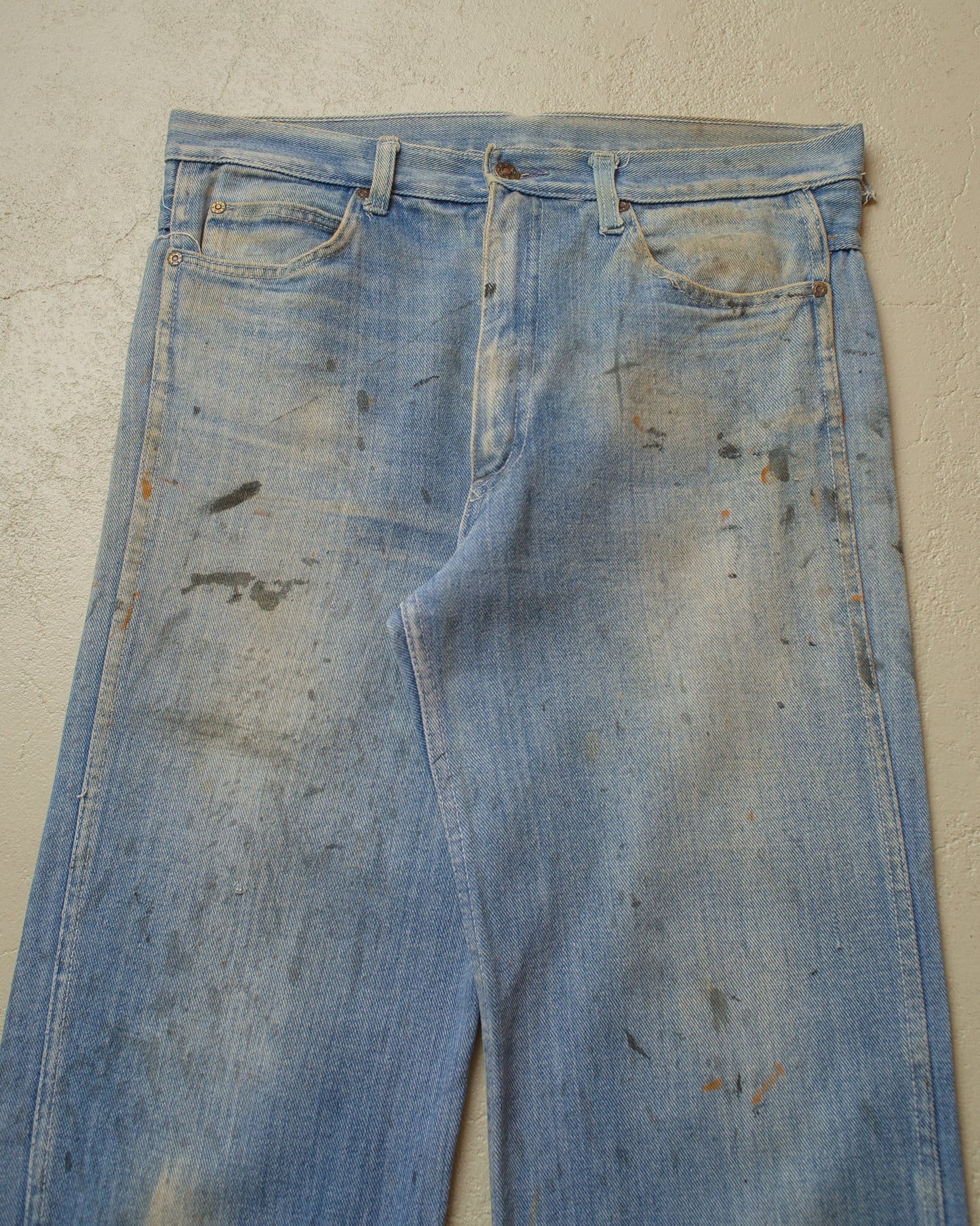 1980s Faded Euro Painter Jeans blue - W34 L32