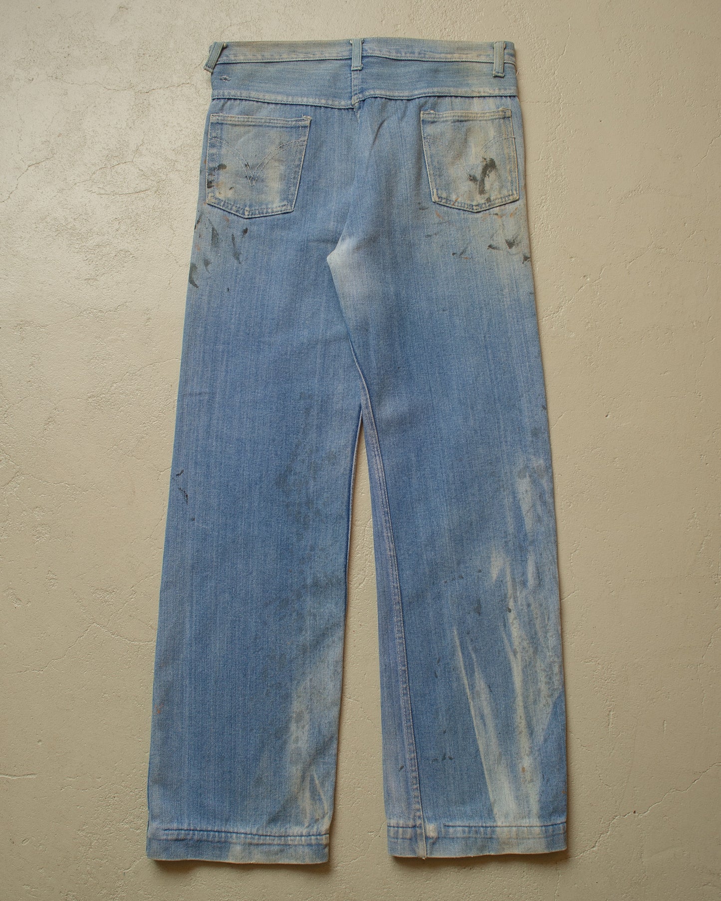 1980s Faded Euro Painter Jeans blue - W34 L32
