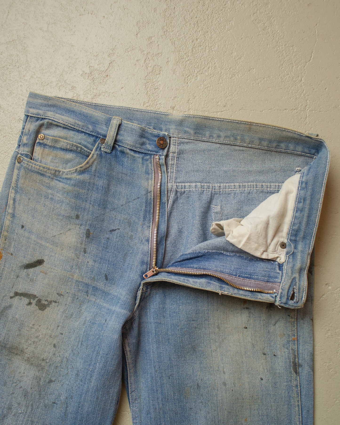 1980s Faded Euro Painter Jeans blue - W34 L32