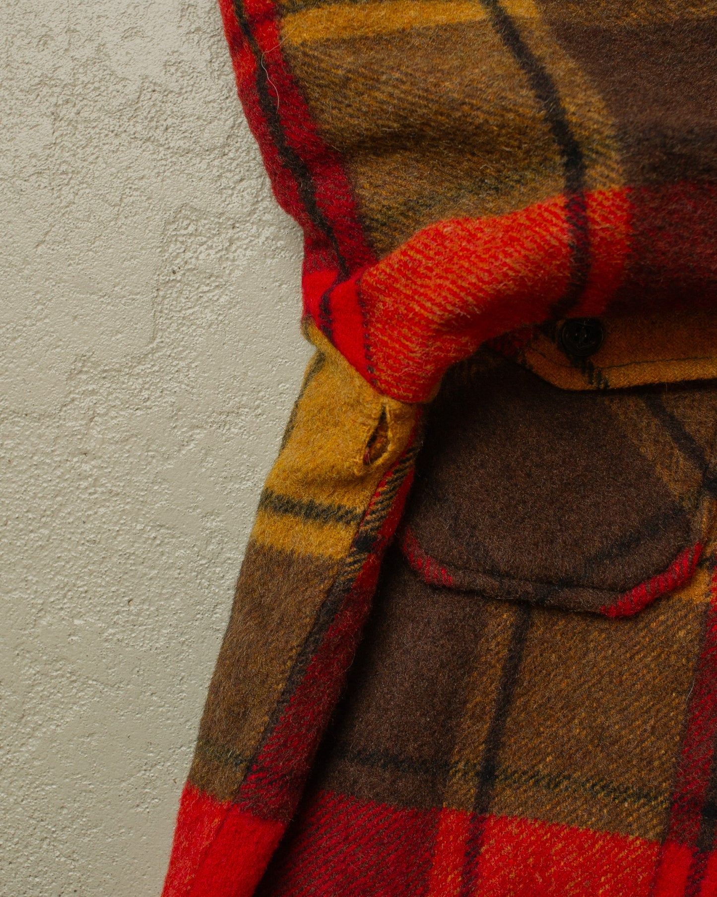 1960s Sears Sherpa lined Plaid Flannel Jacket - L