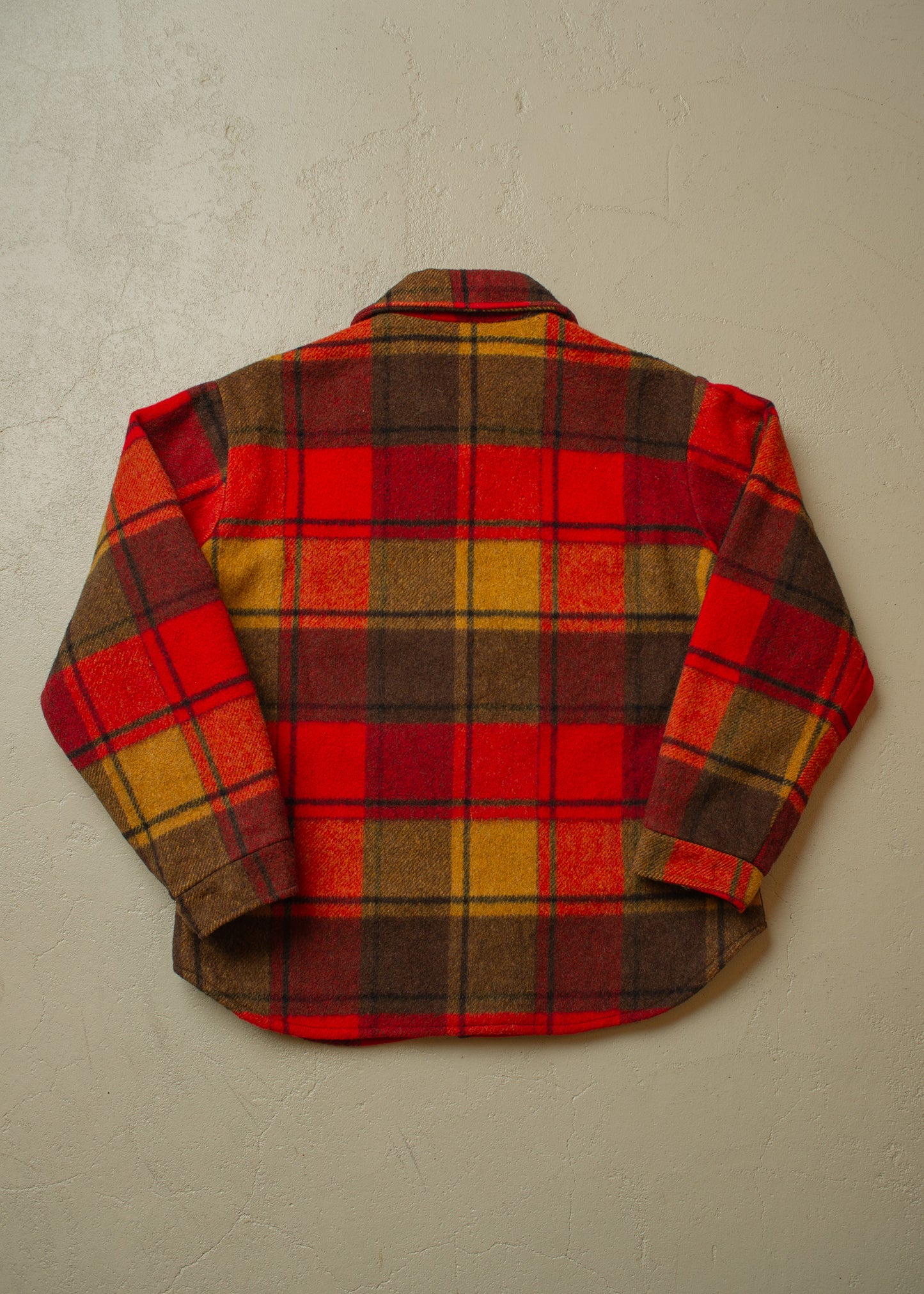 1960s Sears Sherpa lined Plaid Flannel Jacket - L