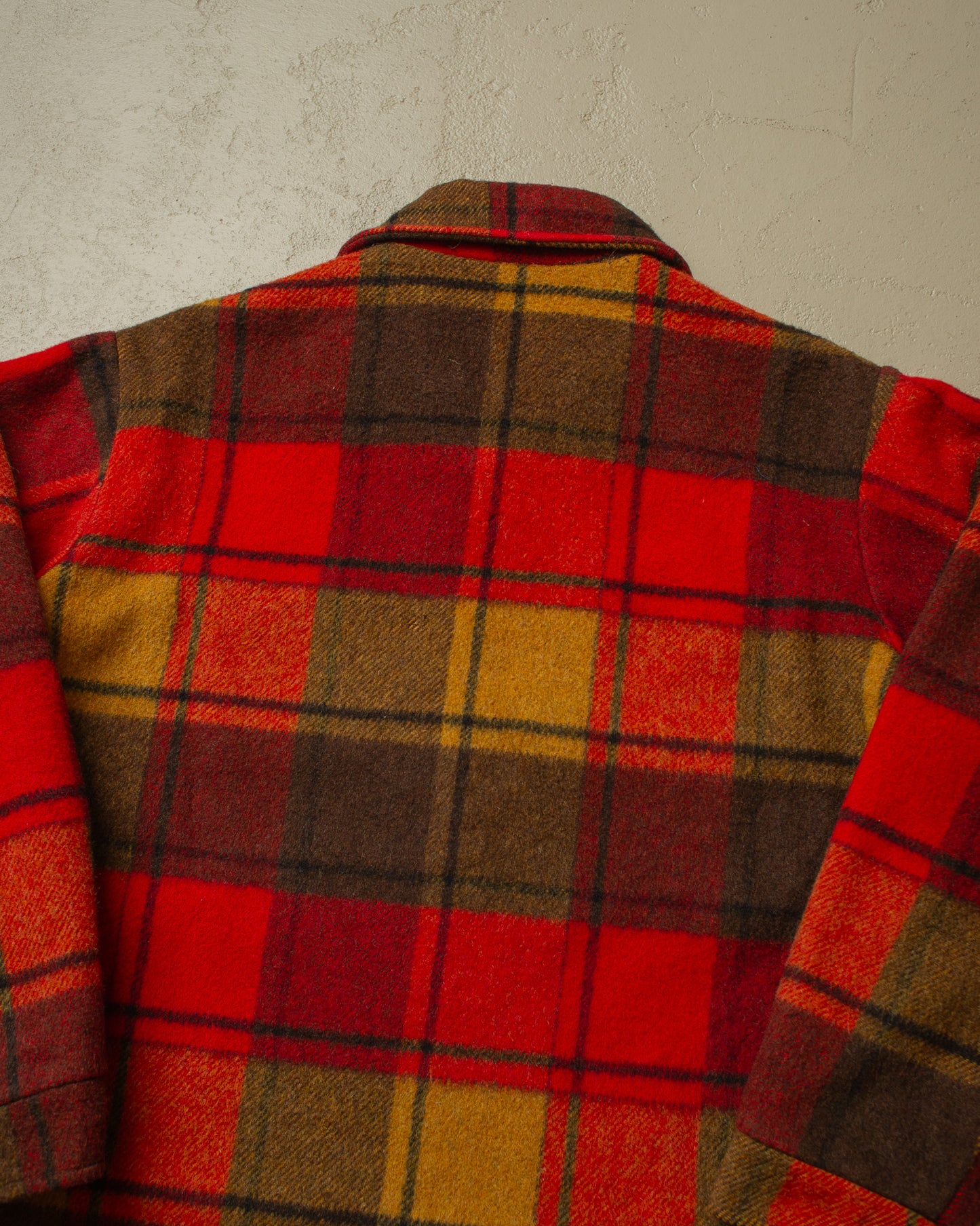 1960s Sears Sherpa lined Plaid Flannel Jacket - L