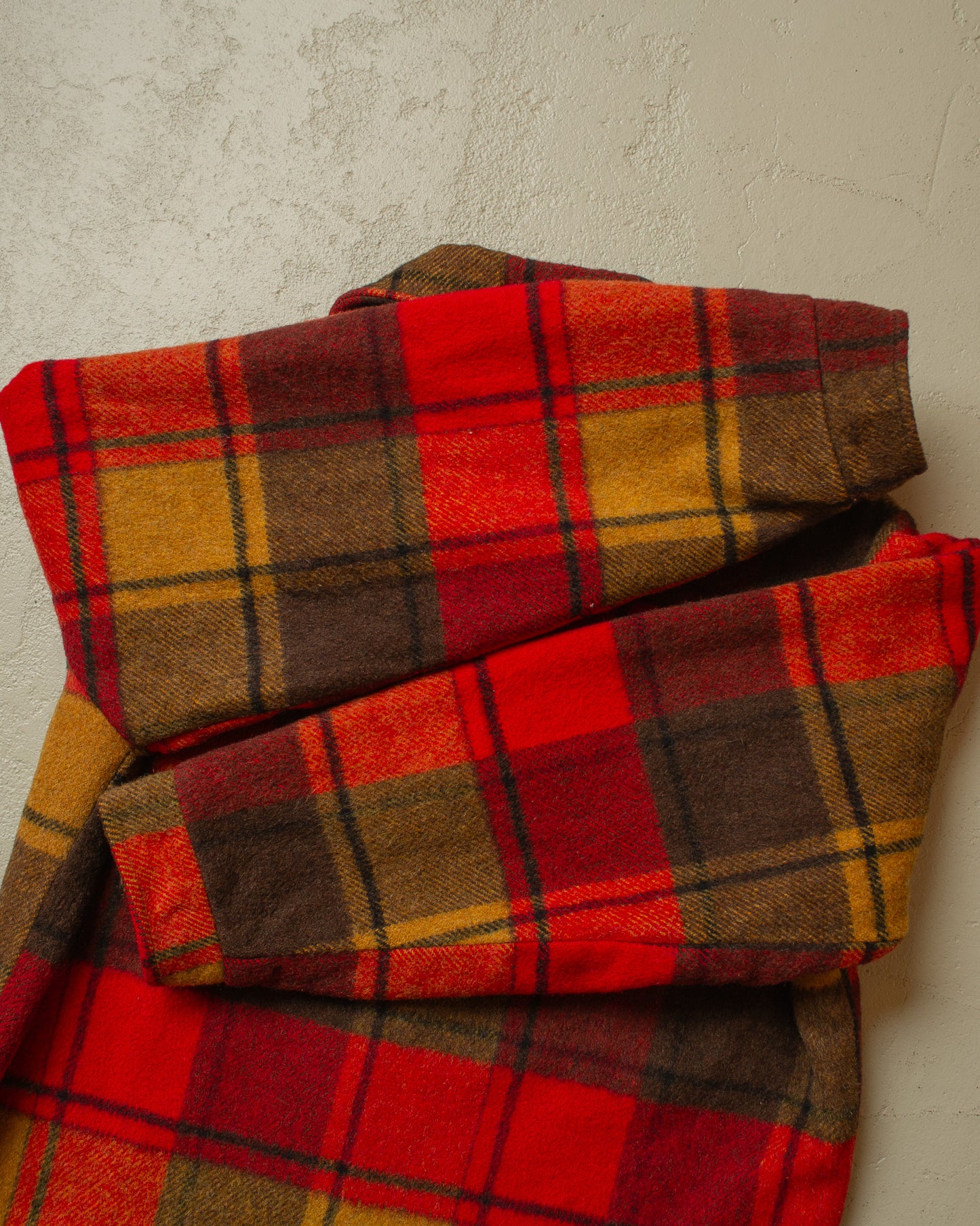 1960s Sears Sherpa lined Plaid Flannel Jacket - L