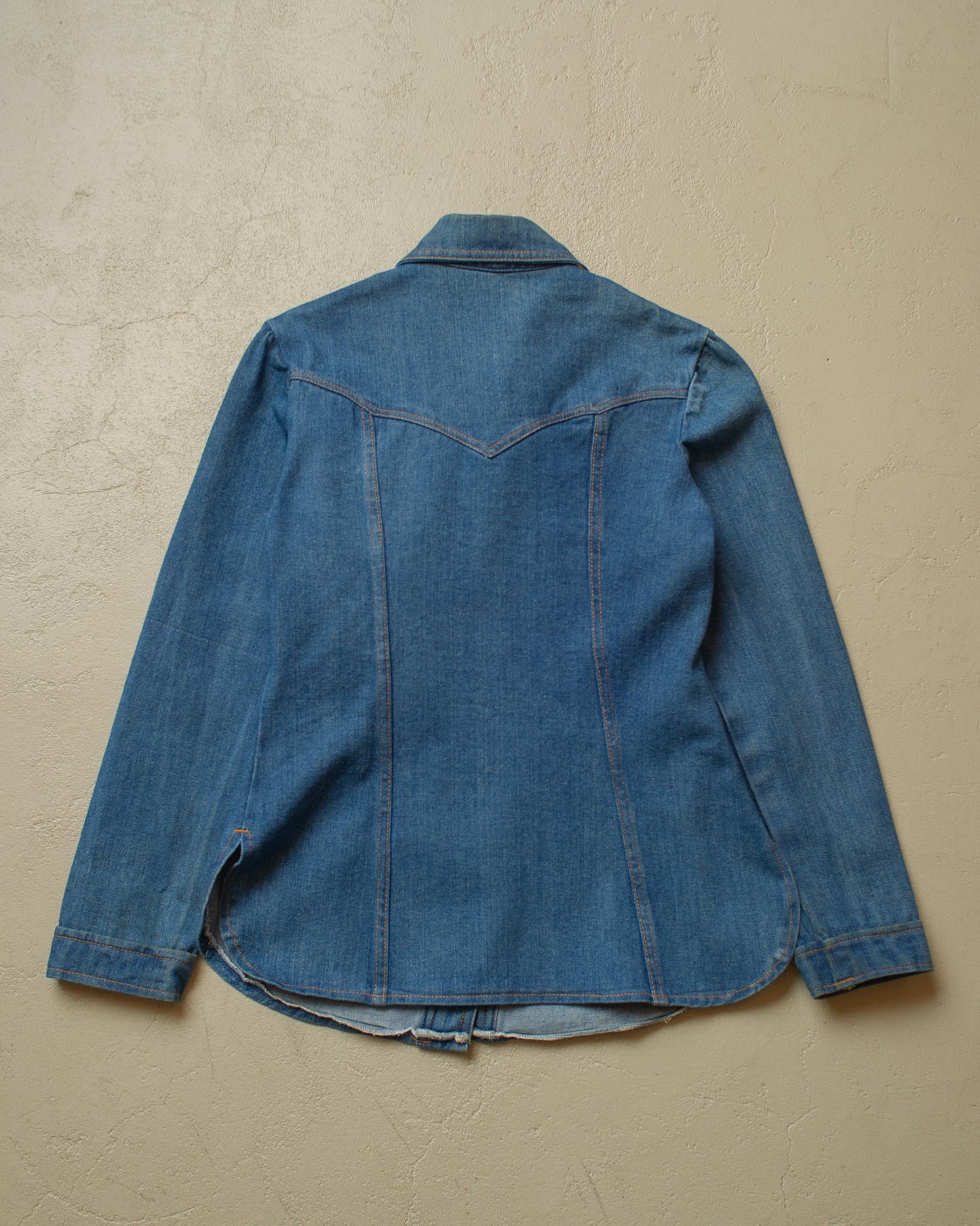 1970s Womens Western Denim Set blue - XS/S