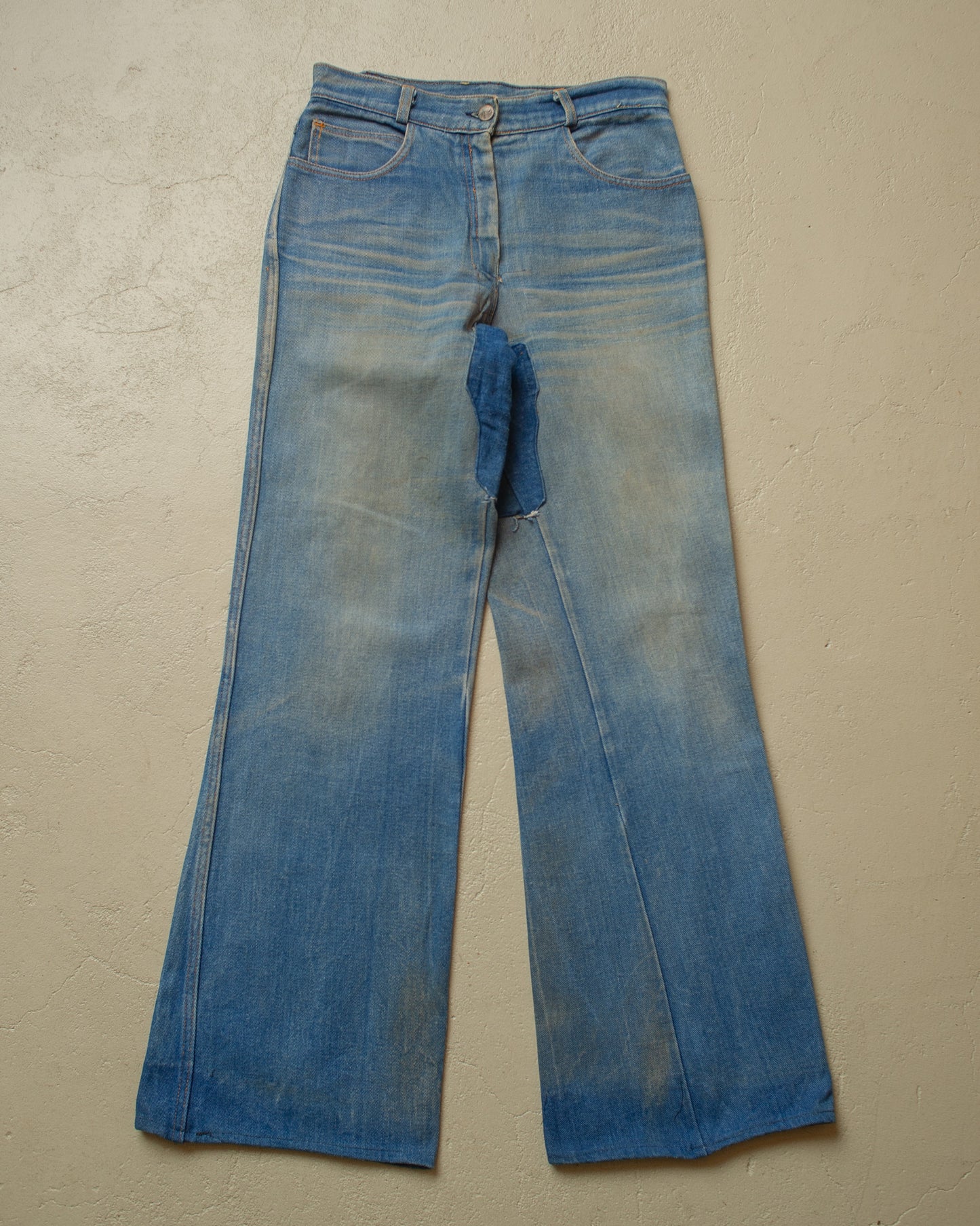 1970s Womens Western Denim Set blue - XS/S