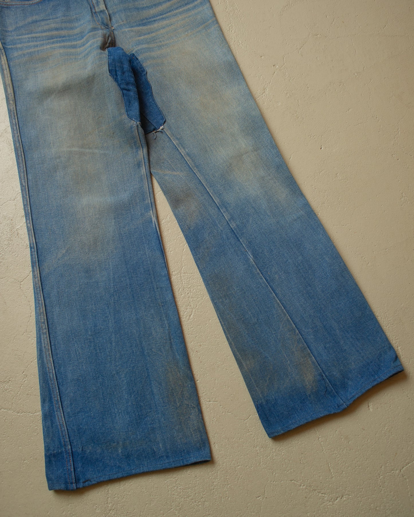 1970s Womens Western Denim Set blue - XS/S