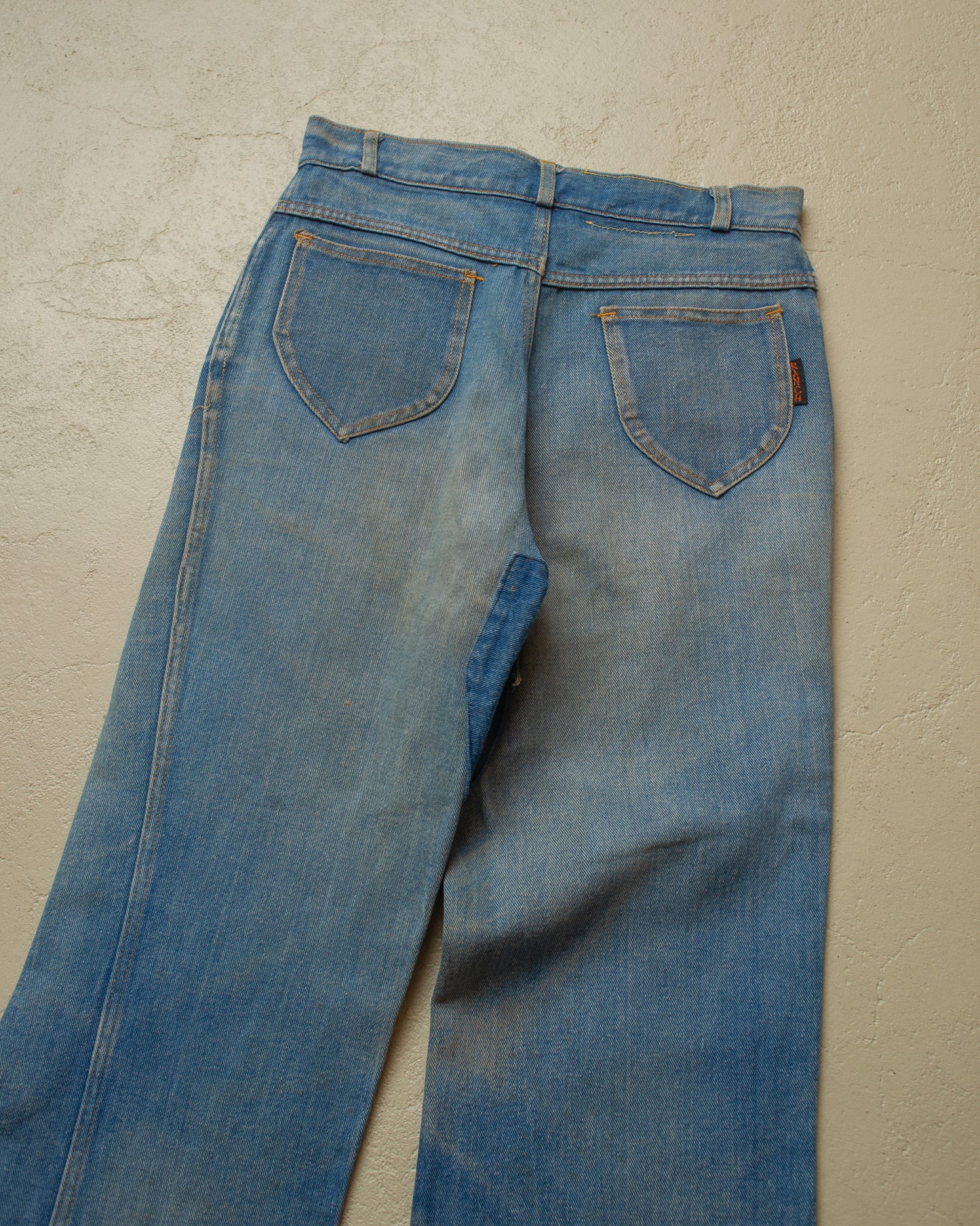 1970s Womens Western Denim Set blue - XS/S