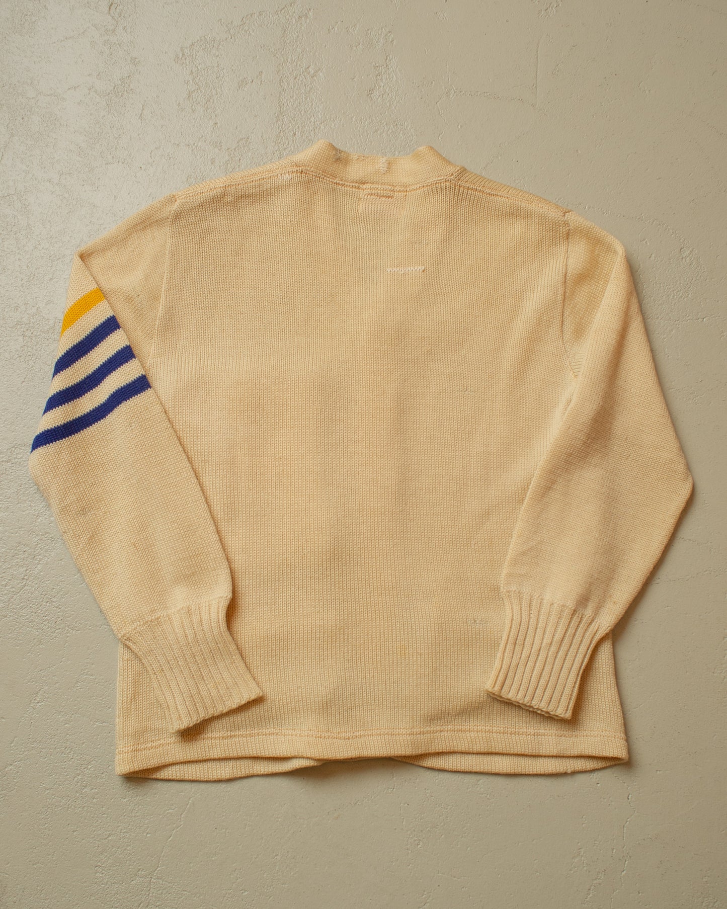 1940s Varsity Wool Cardigan beige - M/L