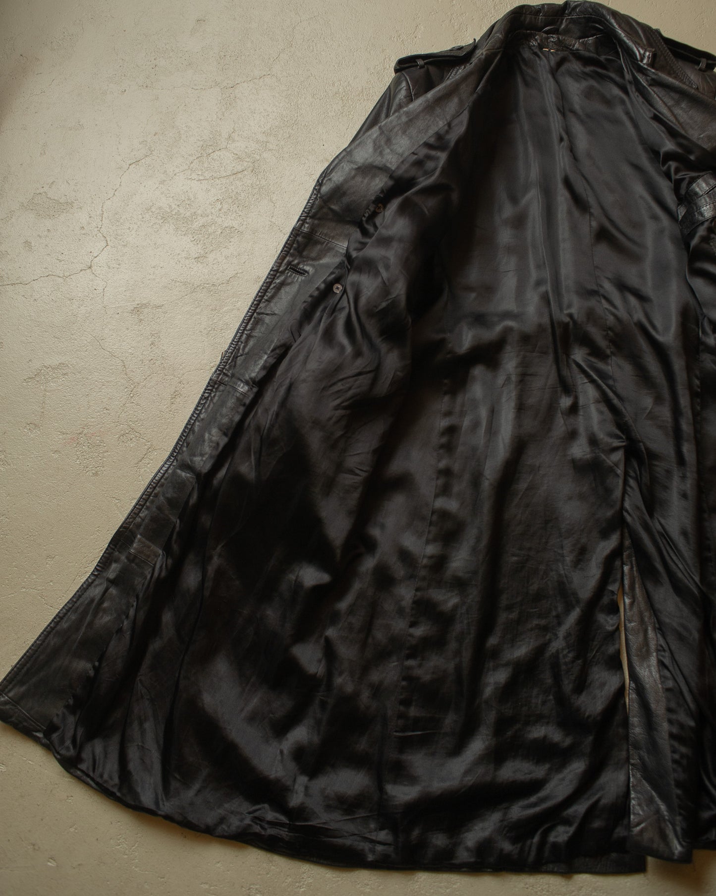 1970s Salamander Leather Coat black - L/XL