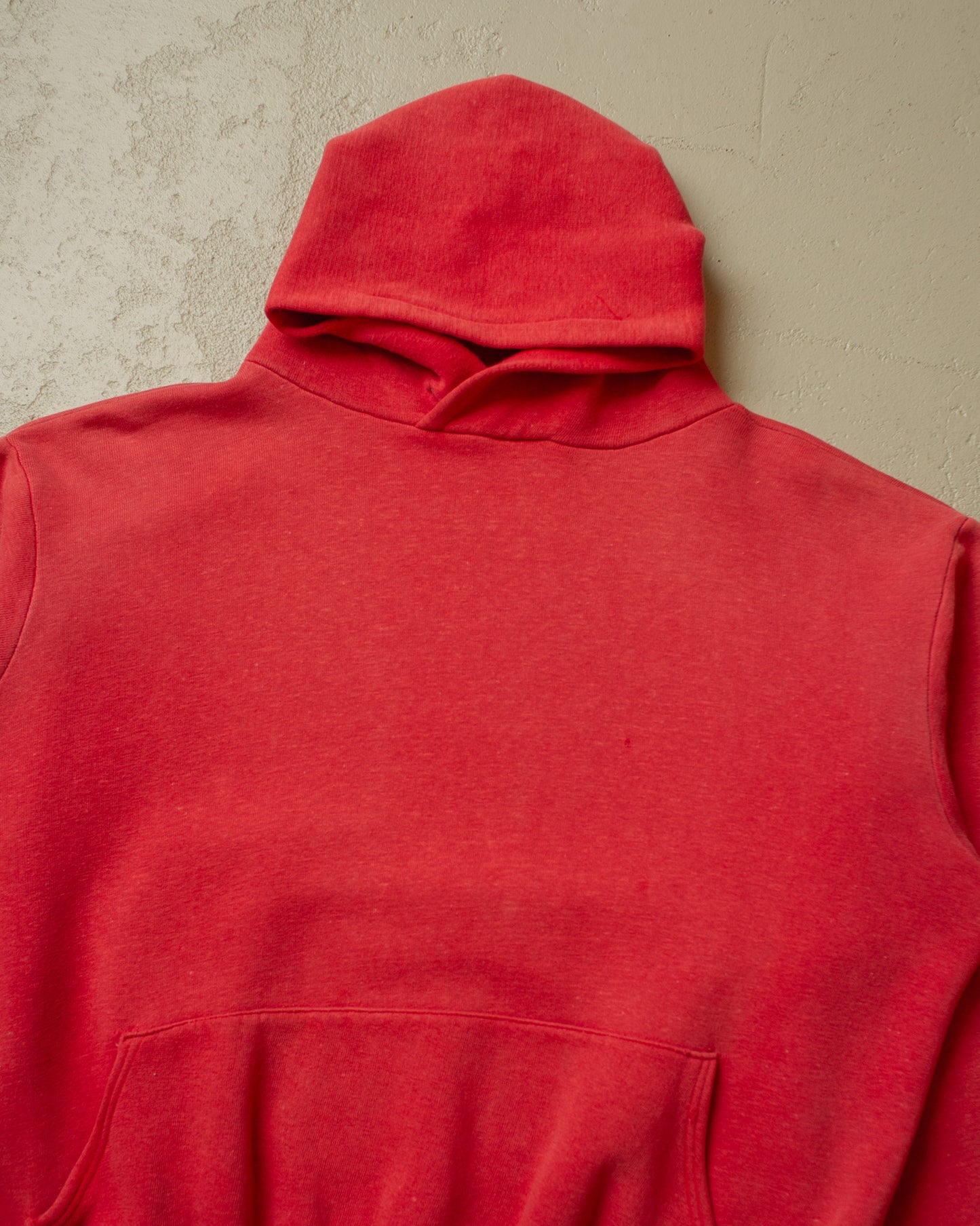 1970s Faded Two Tone Hoodie red - M/L