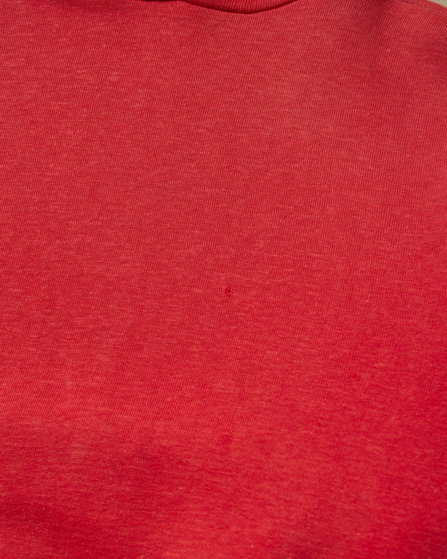 1970s Faded Two Tone Hoodie red - M/L