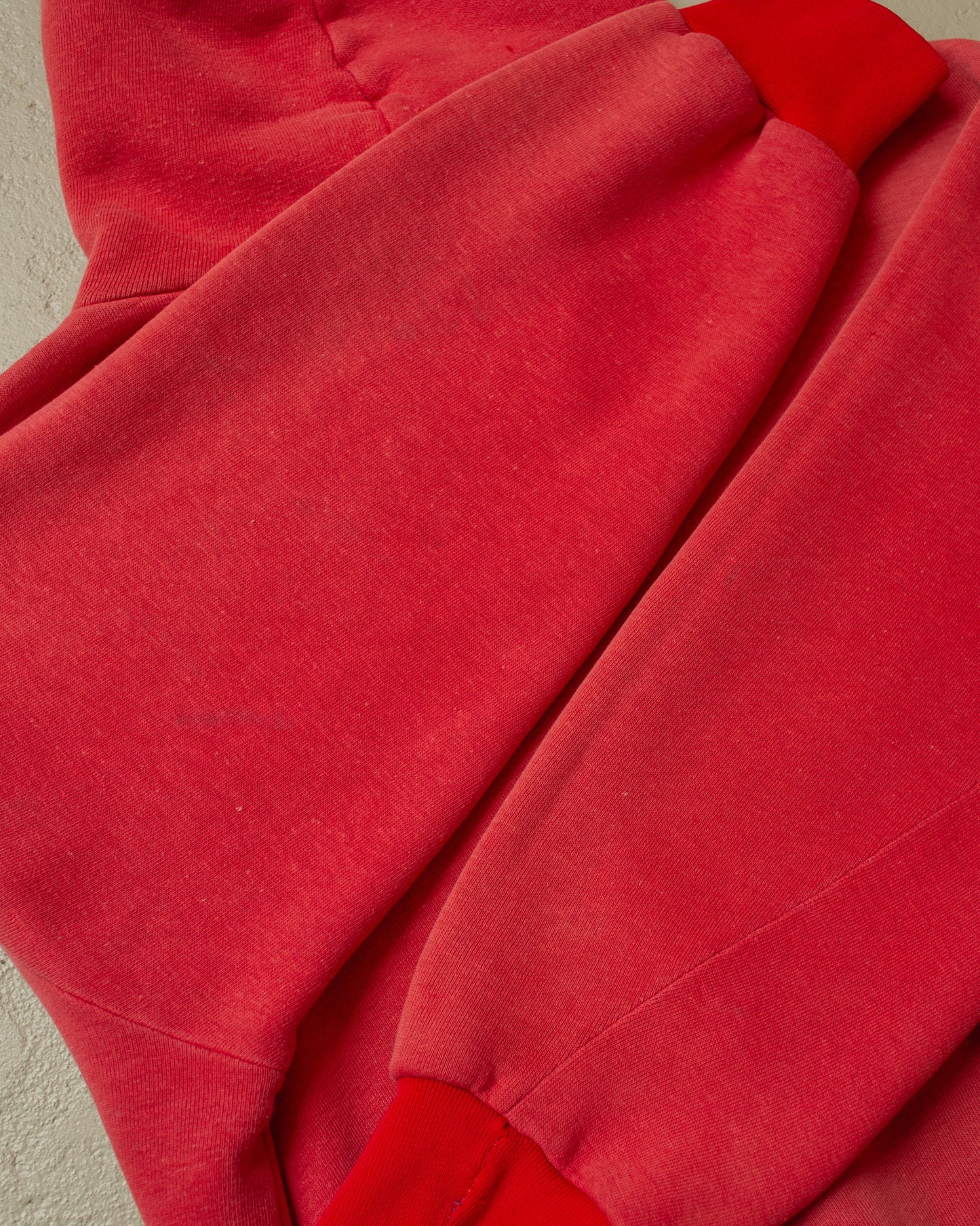 1970s Faded Two Tone Hoodie red - M/L