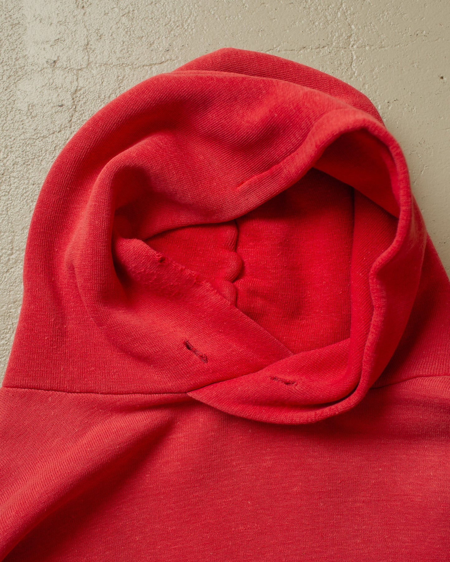 1970s Faded Two Tone Hoodie red - M/L
