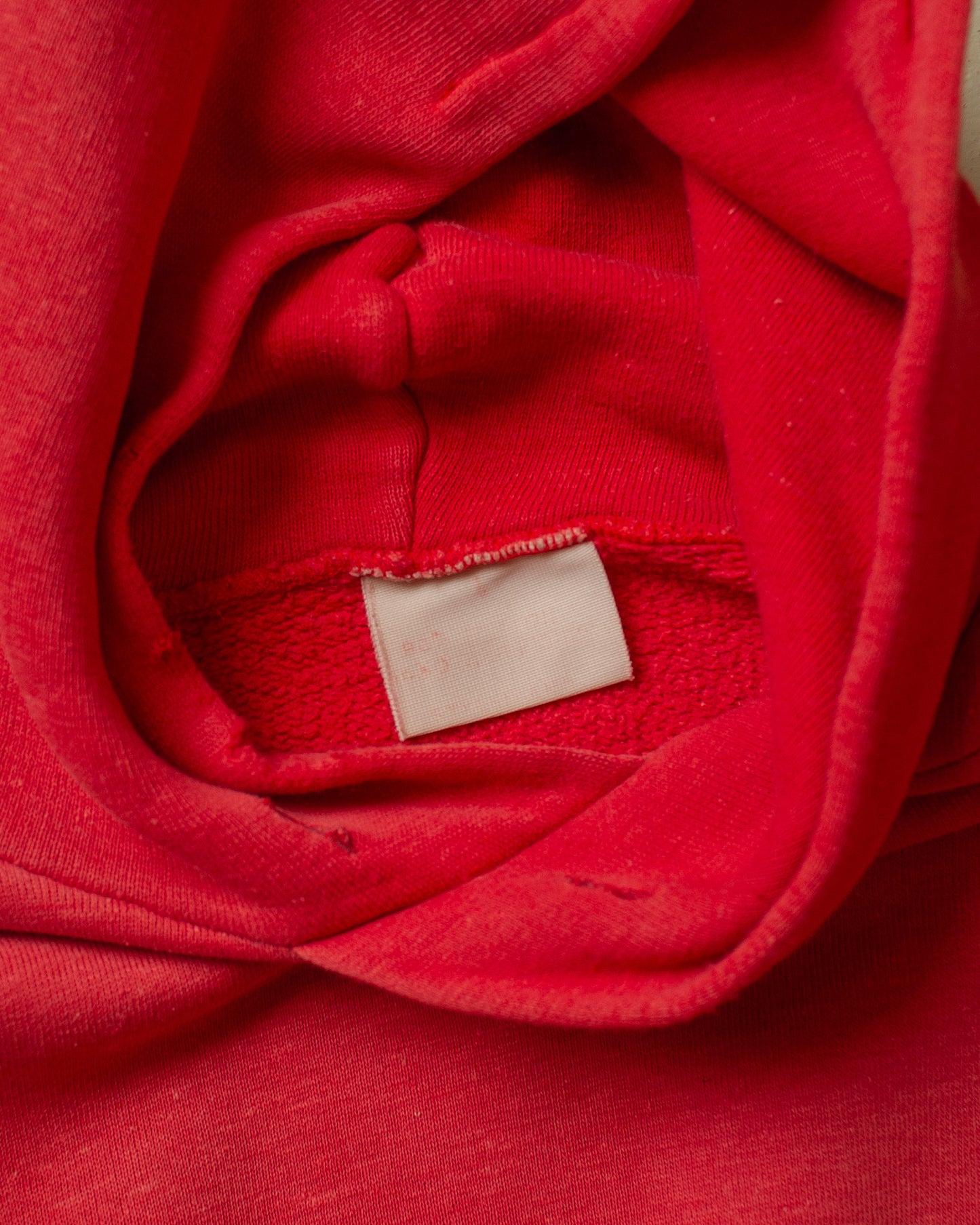 1970s Faded Two Tone Hoodie red - M/L