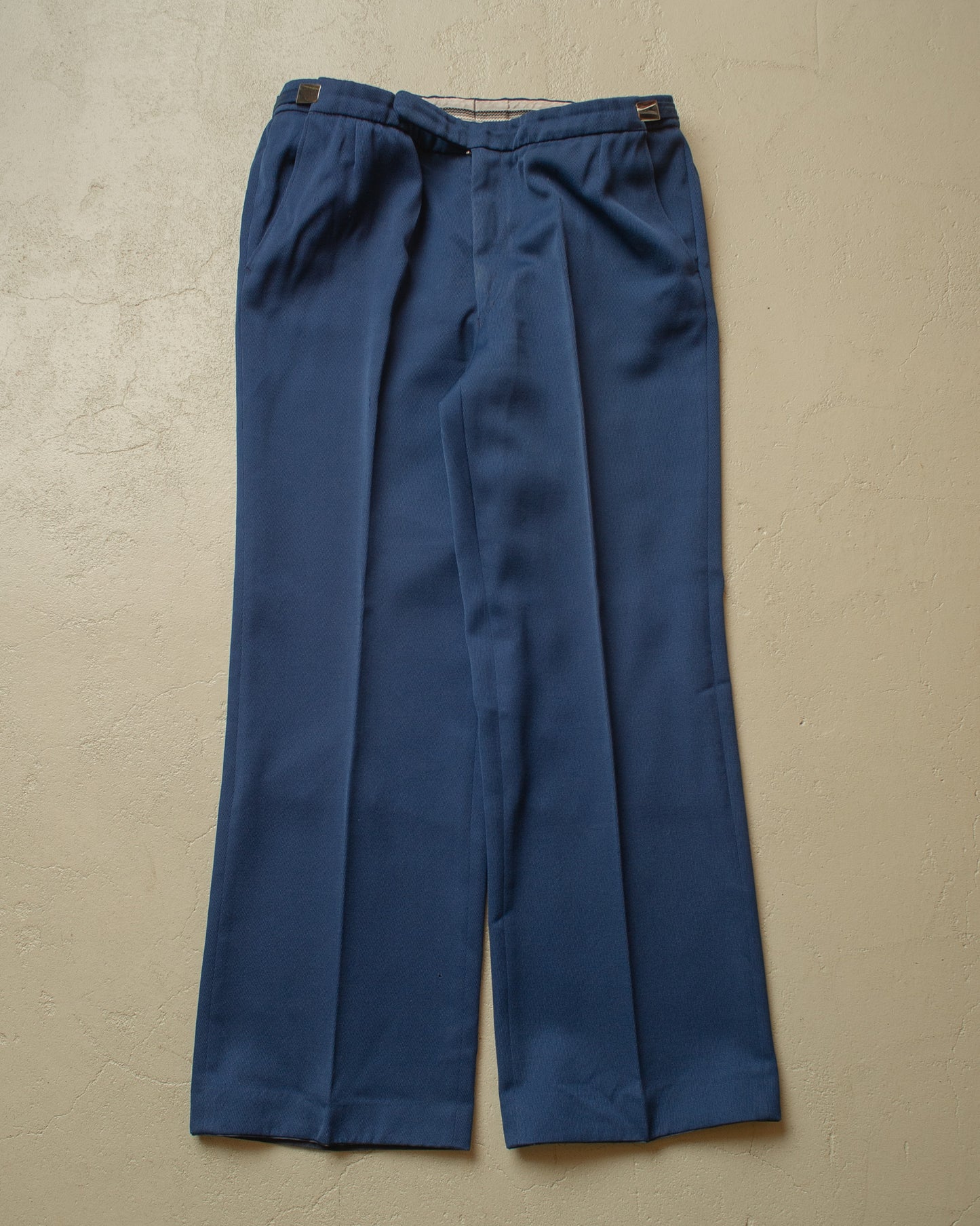 1960s/70s German Wide Leg Suit Pants blue - W36,5 L29