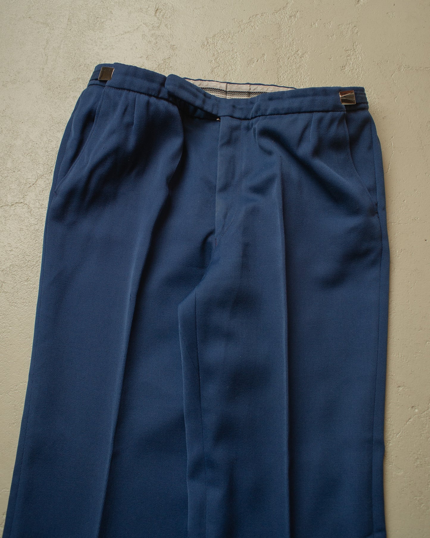1960s/70s German Wide Leg Suit Pants blue - W36,5 L29
