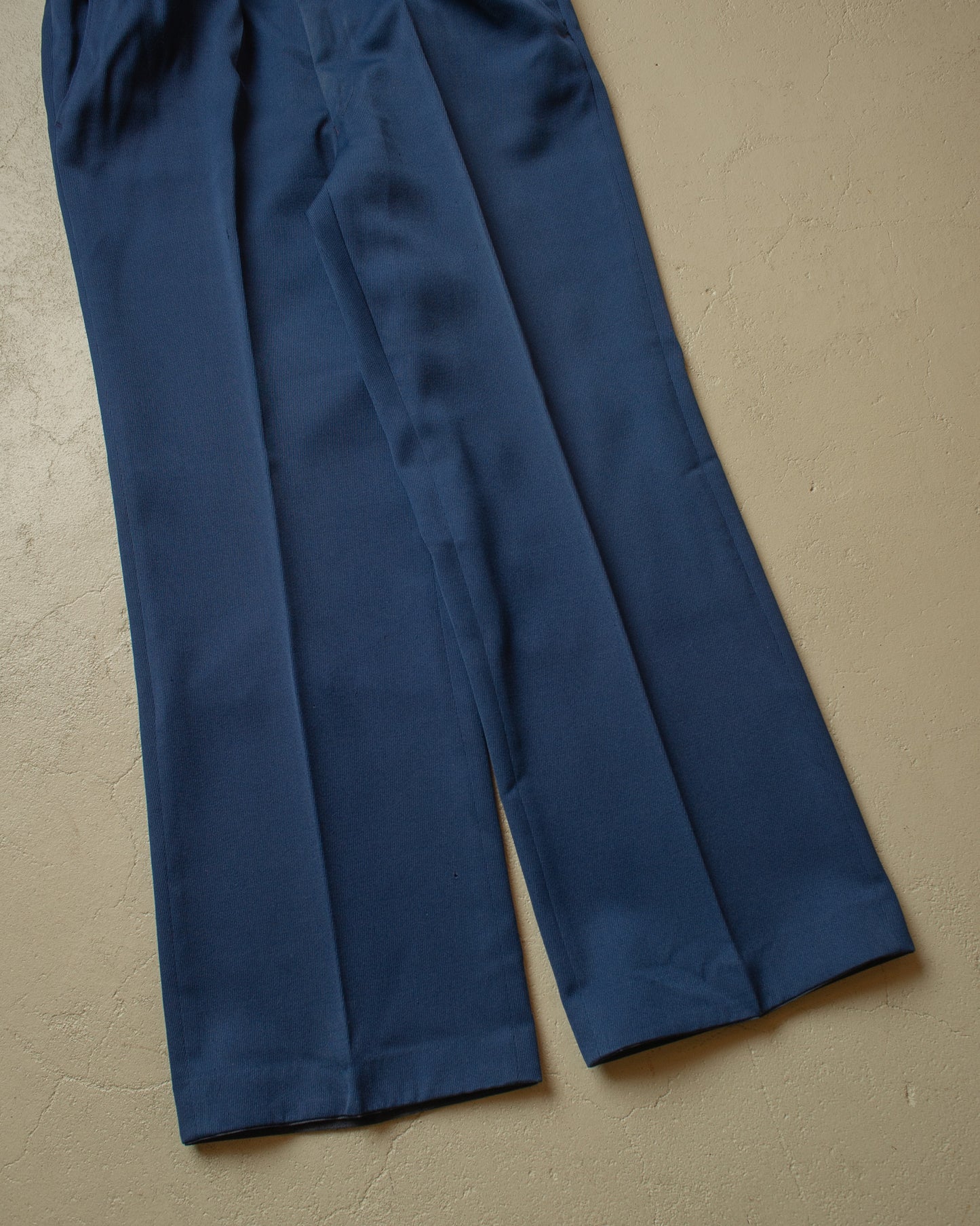 1960s/70s German Wide Leg Suit Pants blue - W36,5 L29