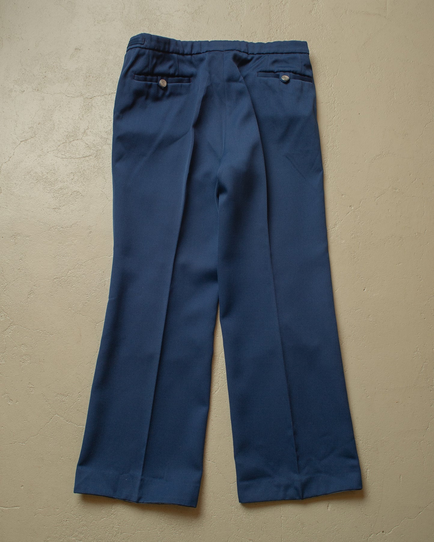 1960s/70s German Wide Leg Suit Pants blue - W36,5 L29