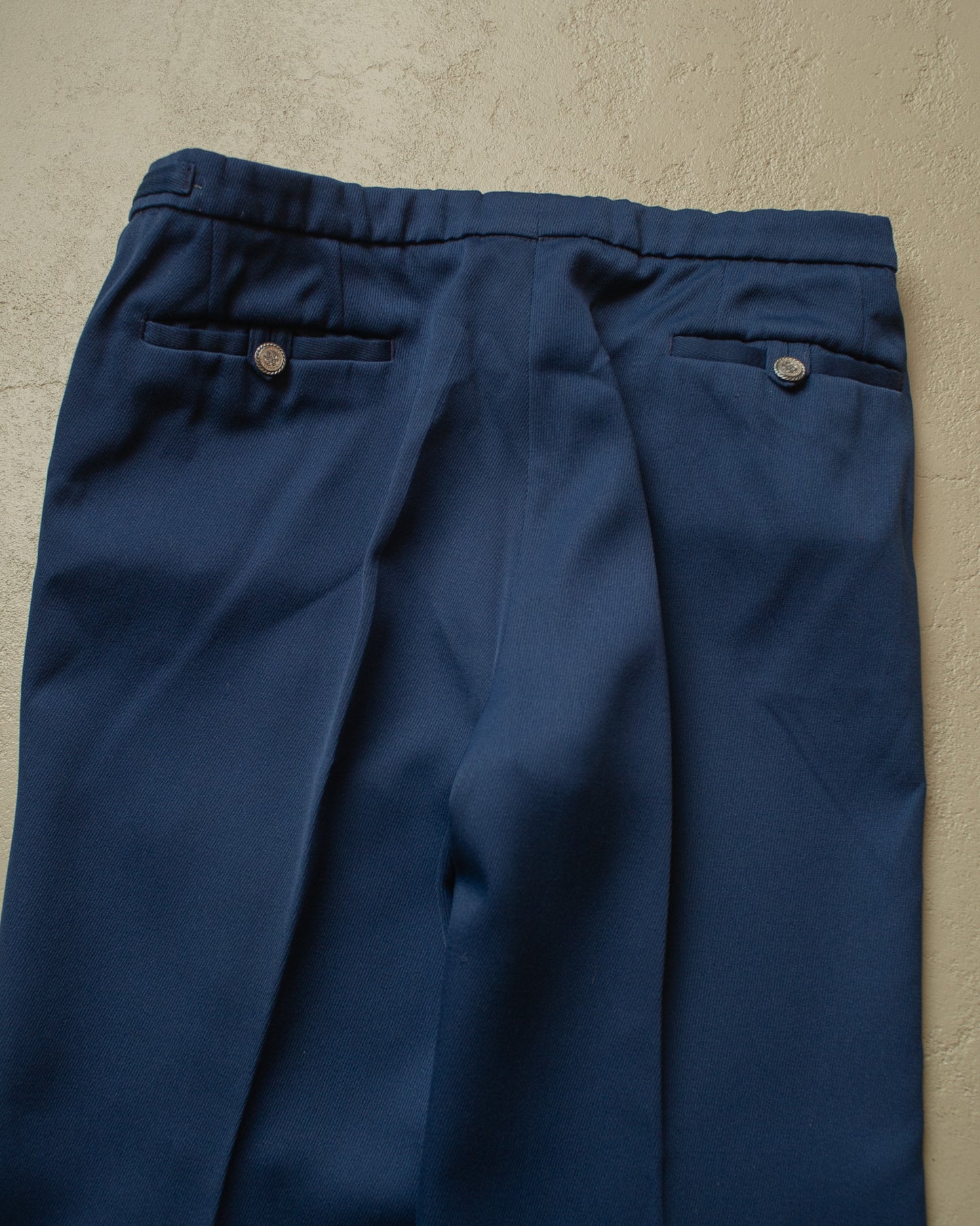 1960s/70s German Wide Leg Suit Pants blue - W36,5 L29