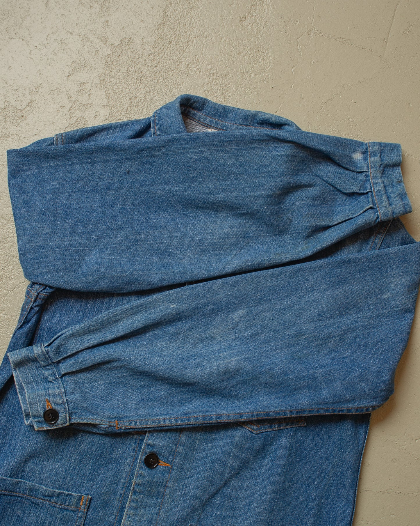 1970s/80s Womens Wrangler Denim Chore Jacket blue - M/L