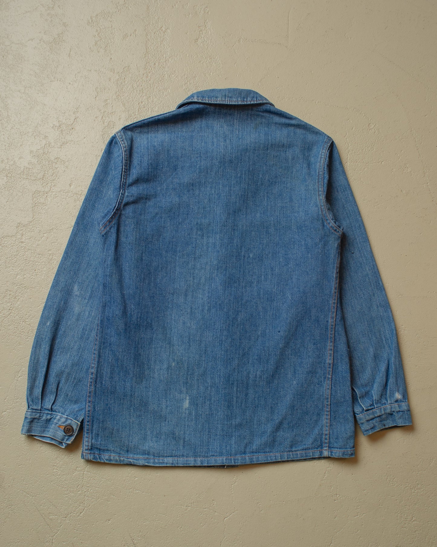 1970s/80s Womens Wrangler Denim Chore Jacket blue - M/L