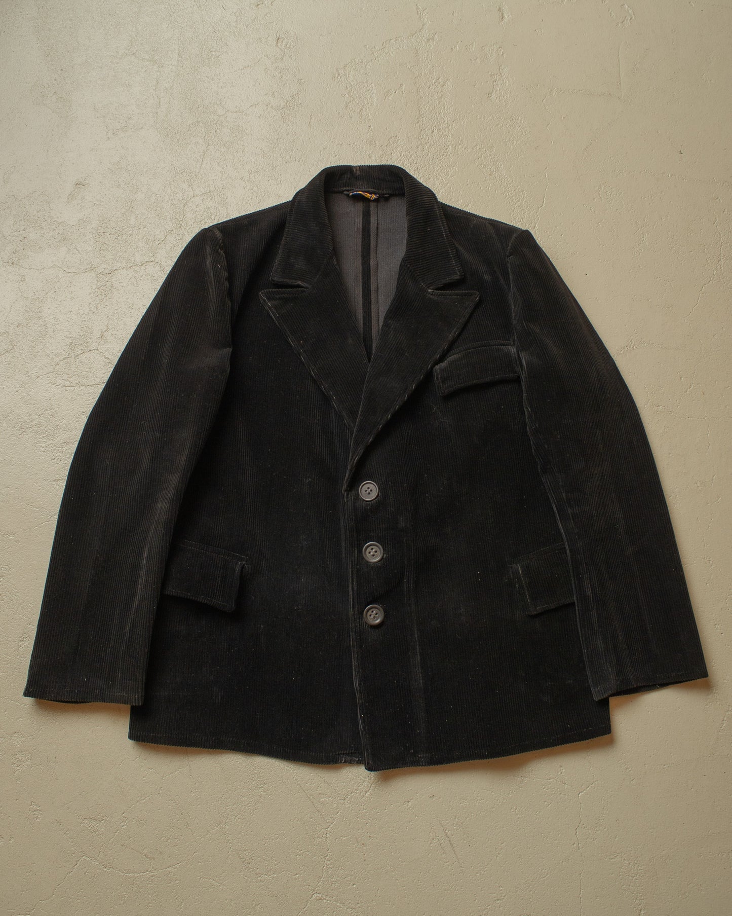 1940s German Hero Corduroy Work Jacket black - M/L