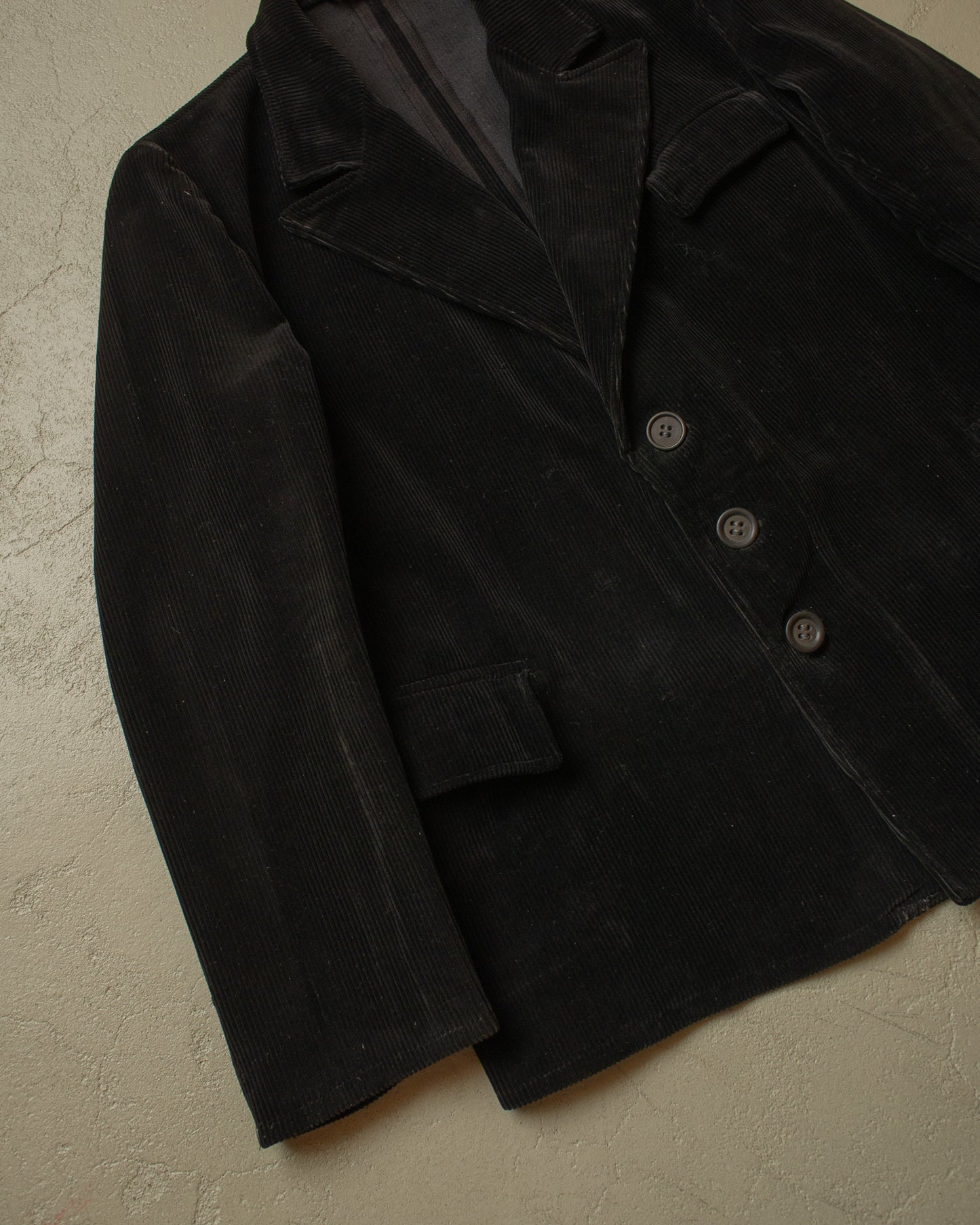 1940s German Hero Corduroy Work Jacket black - M/L