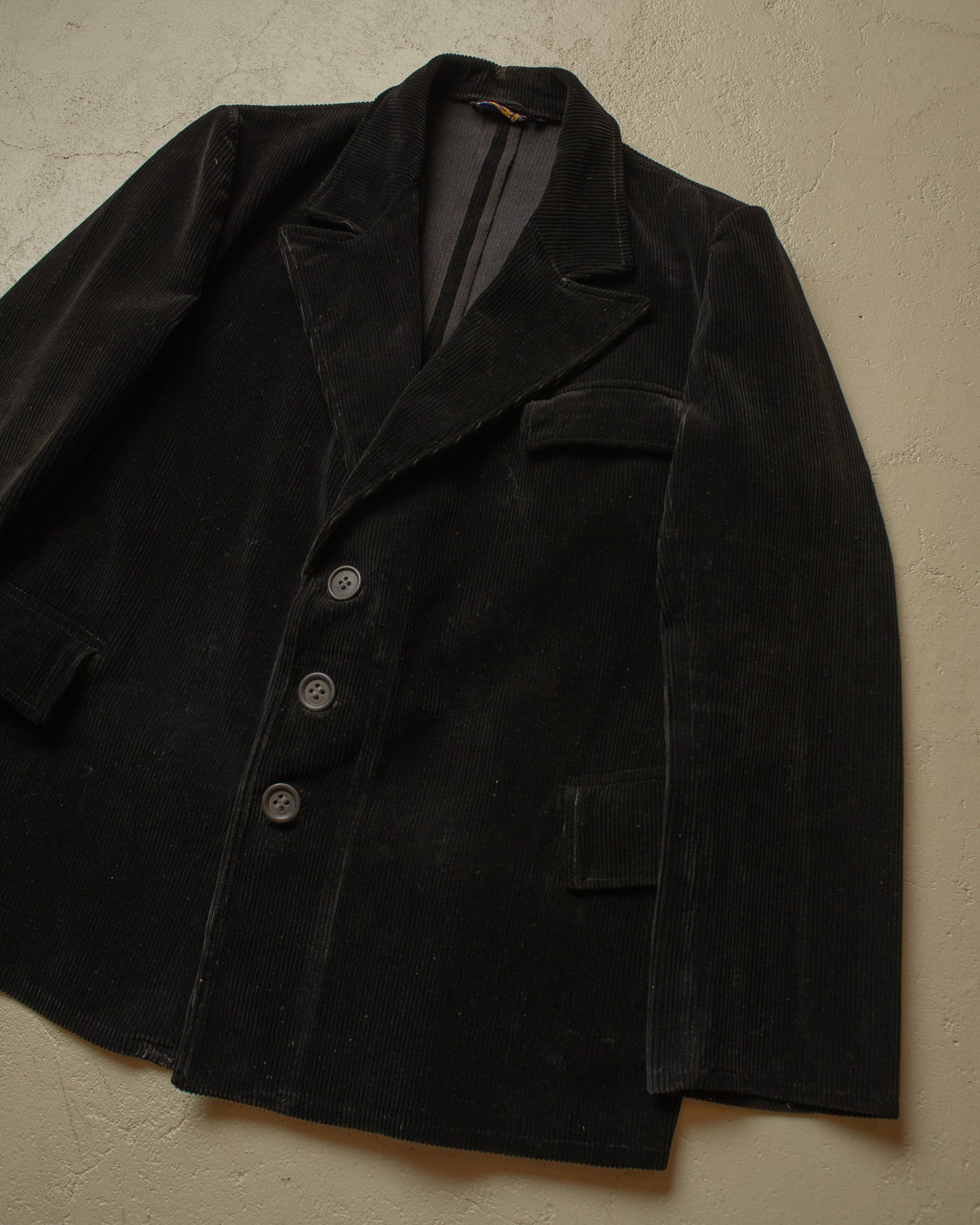 1940s German Hero Corduroy Work Jacket black - M/L