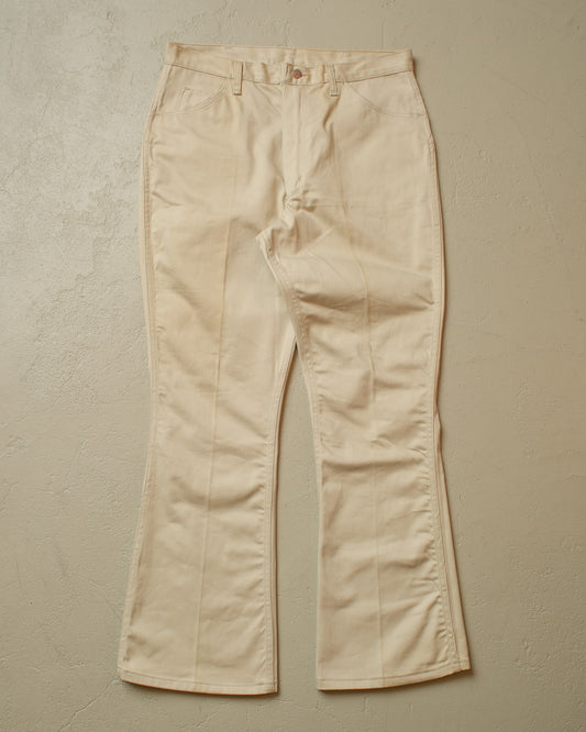 1960s Deadstock Wrangler Blue Bell Flared Pants beige - W36 L32