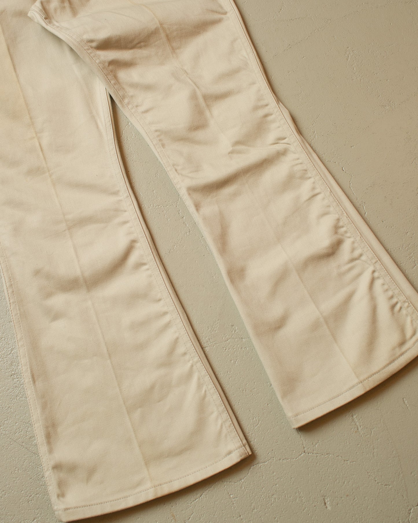 1960s Deadstock Wrangler Blue Bell Flared Pants beige - W36 L32