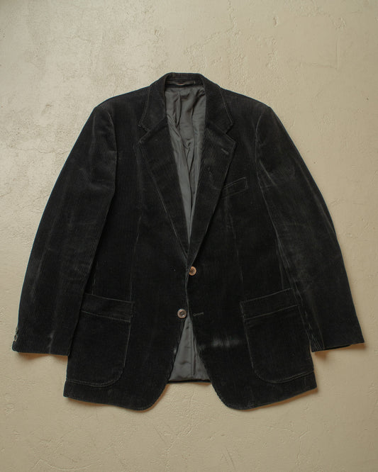 1960s/70s German Corduroy Work Jacket black - L