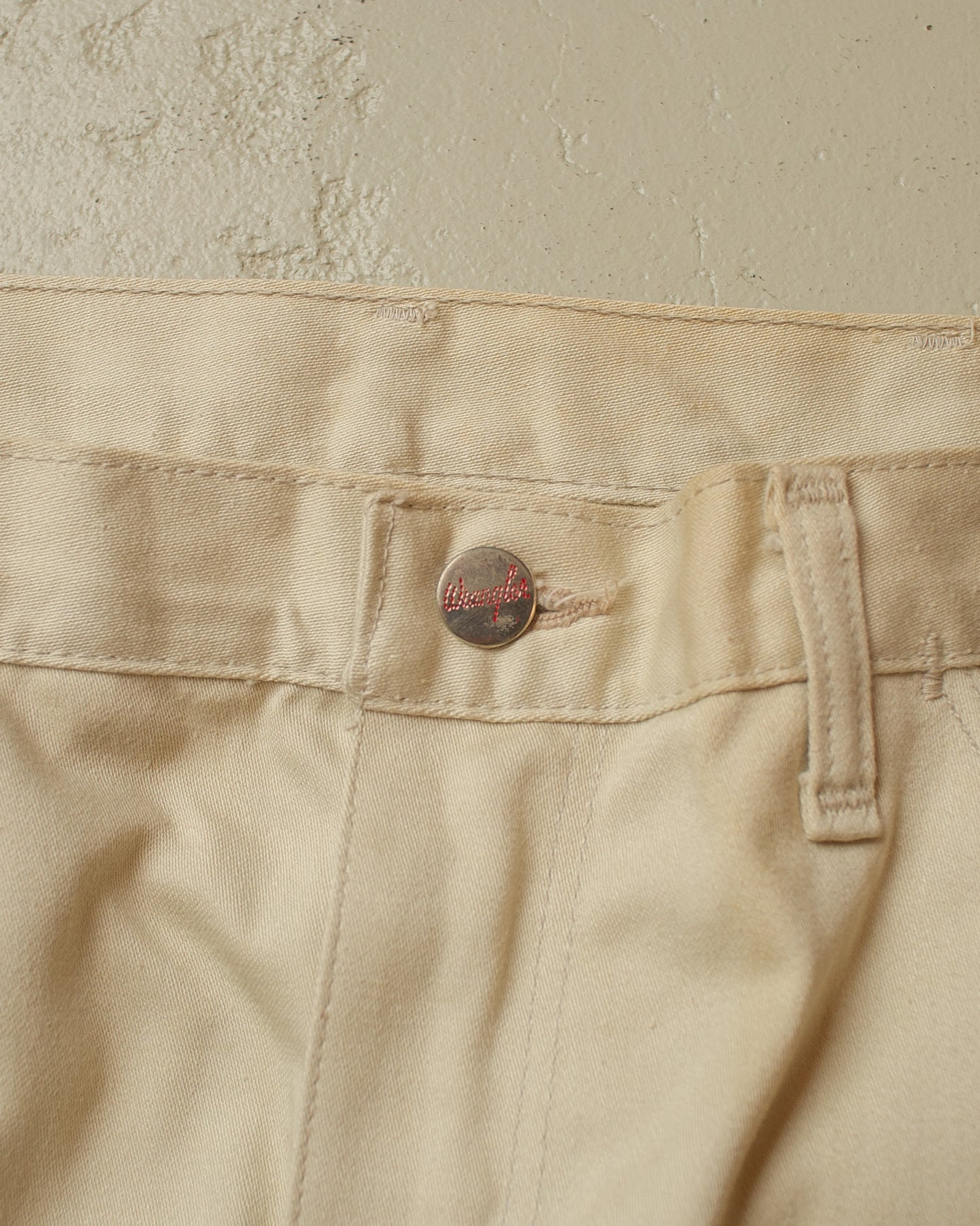 1960s Deadstock Wrangler Blue Bell Flared Pants beige - W36 L32