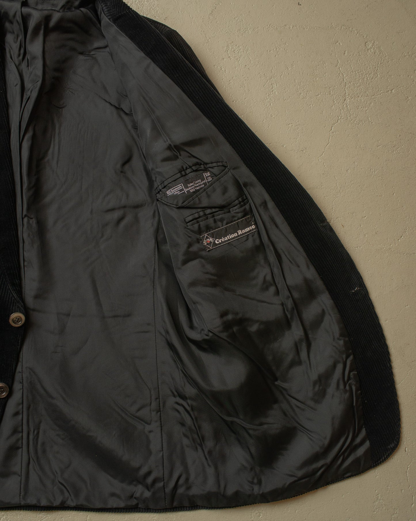 1960s/70s German Corduroy Work Jacket black - L