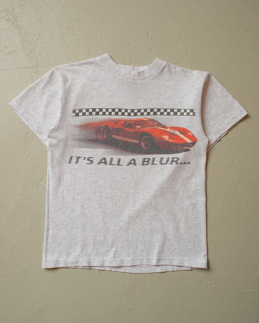 90s "It´s all a Blur" Baby Tee grey - Womens XS/S