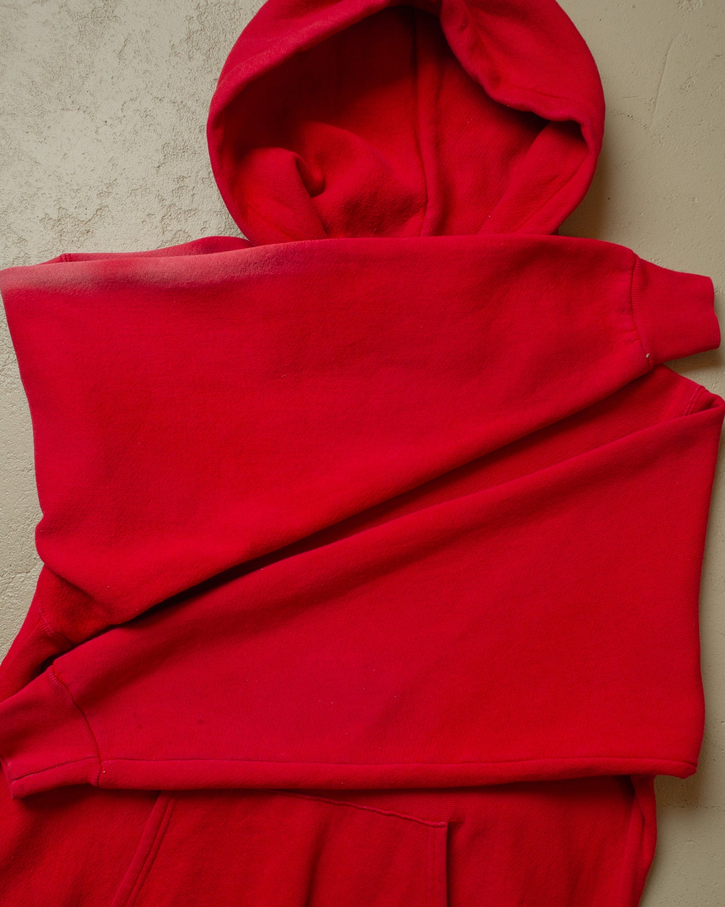 1990s Faded Carhartt "Reverse Weave" Hoodie red - XL