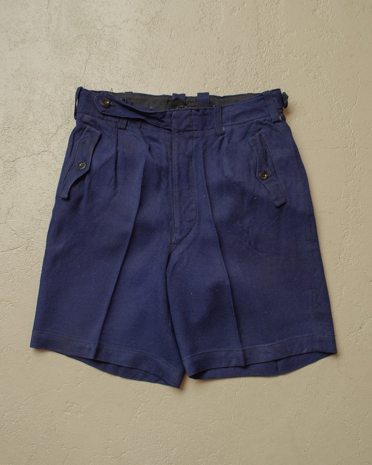 1930s German Wool Suit Shorts blue - W26,5