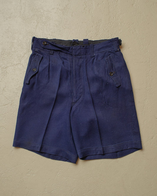 1930s German Wool Suit Shorts blue - W26,5