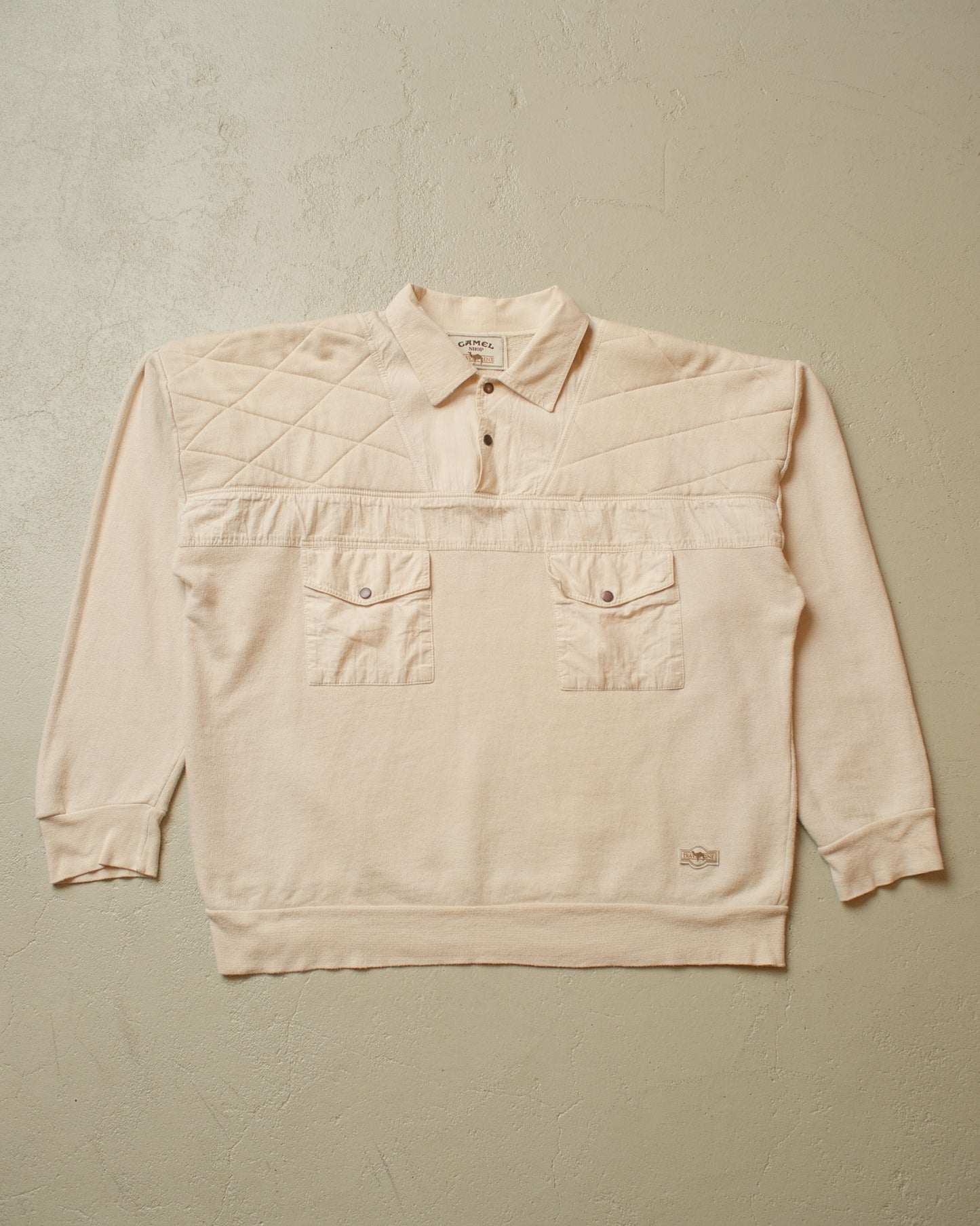 1990s Camel Two Pocket Sweatshirt beige - XL/XXL