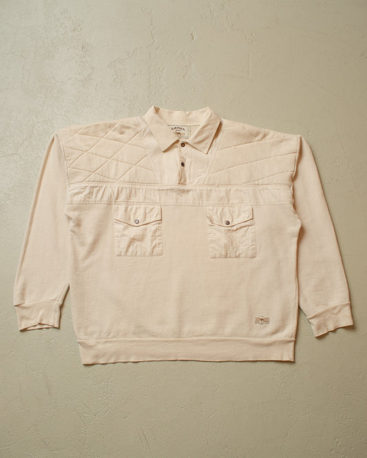 1990s Camel Two Pocket Sweatshirt beige - XL/XXL