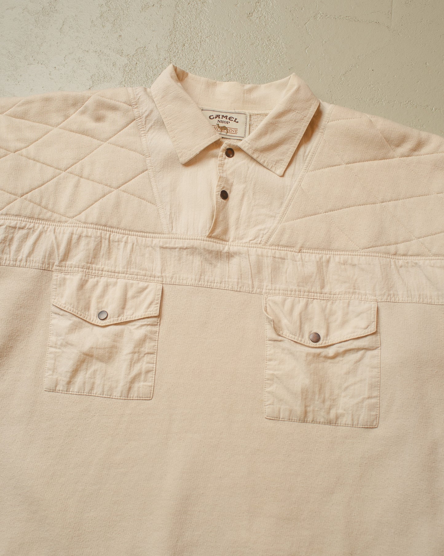1990s Camel Two Pocket Sweatshirt beige - XL/XXL