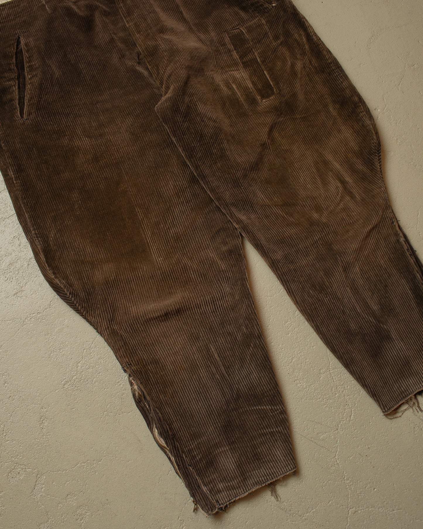 1930s German Corduroy Breeches brown - W41 L24