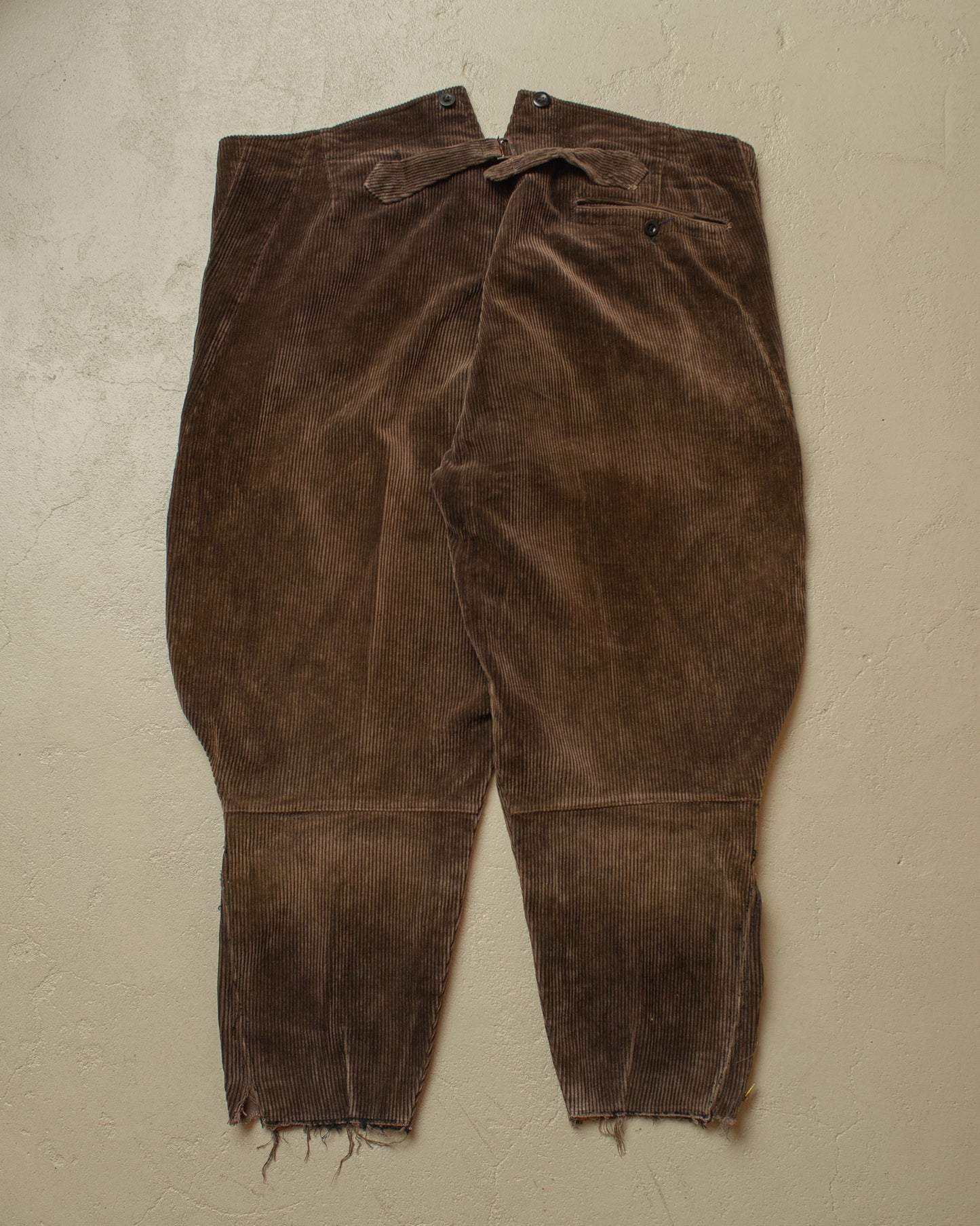 1930s German Corduroy Breeches brown - W41 L24