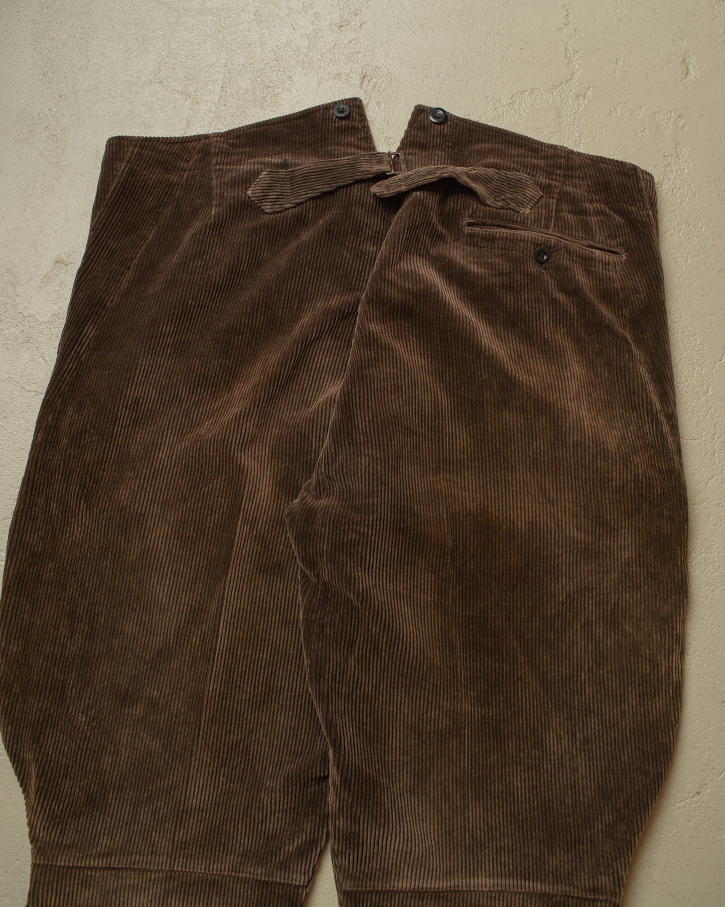 1930s German Corduroy Breeches brown - W41 L24