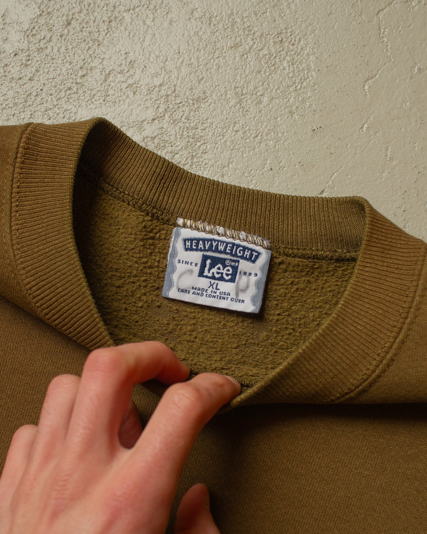 1990s Lee Blank Sweatshirt brown/khaki - XL/XXL
