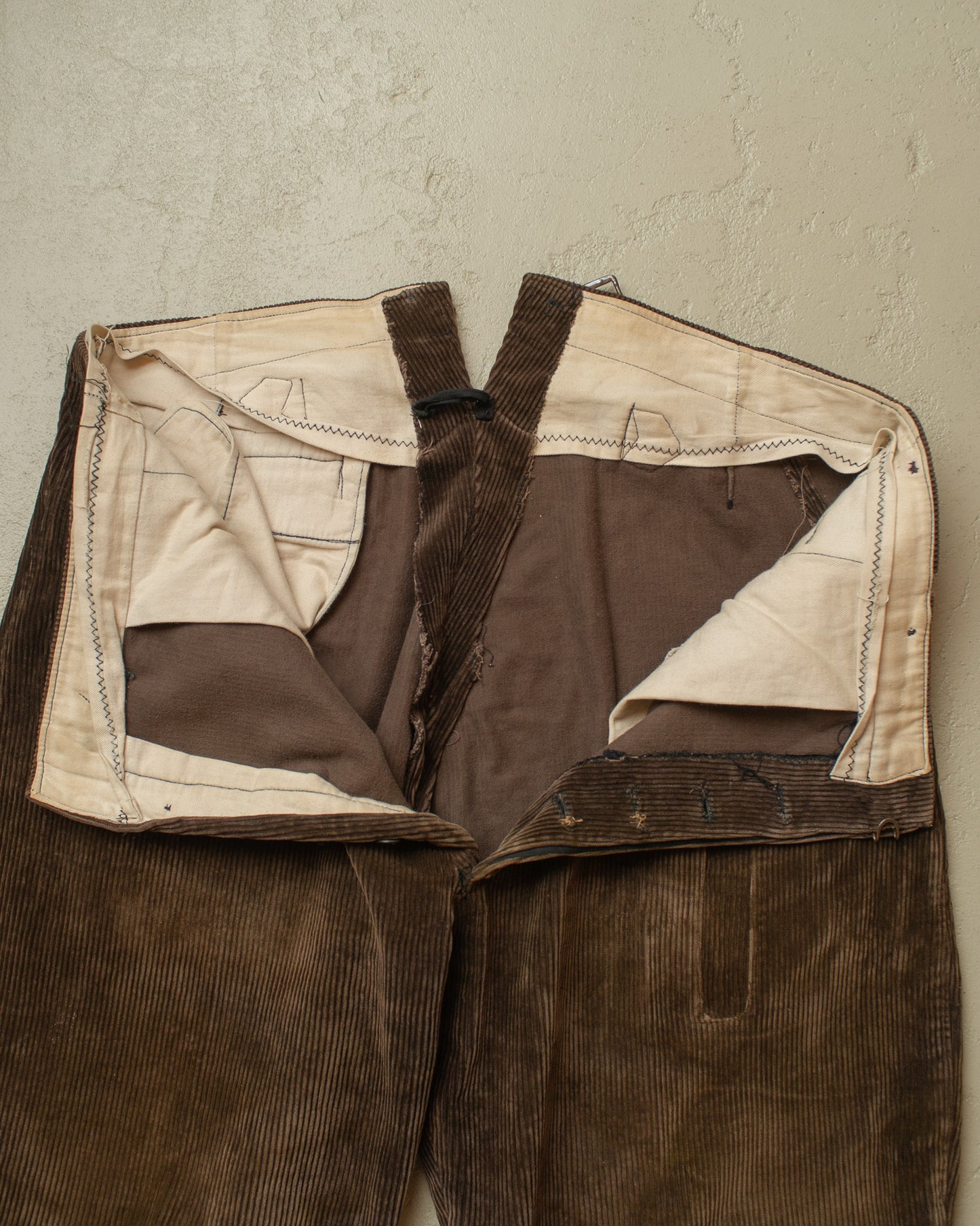 1930s German Corduroy Breeches brown - W41 L24