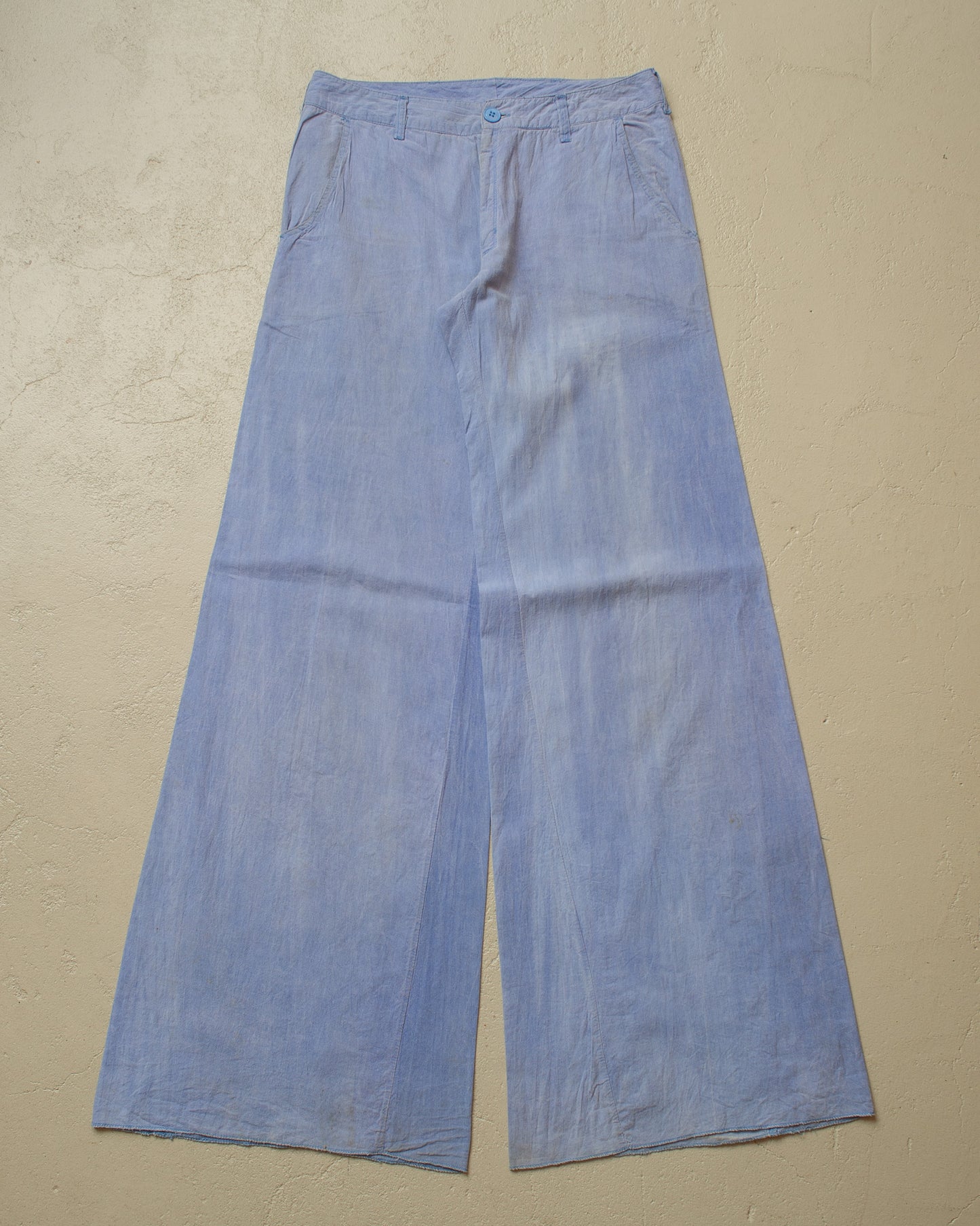 1970s faded German light Bellbottoms blue - W28 L34