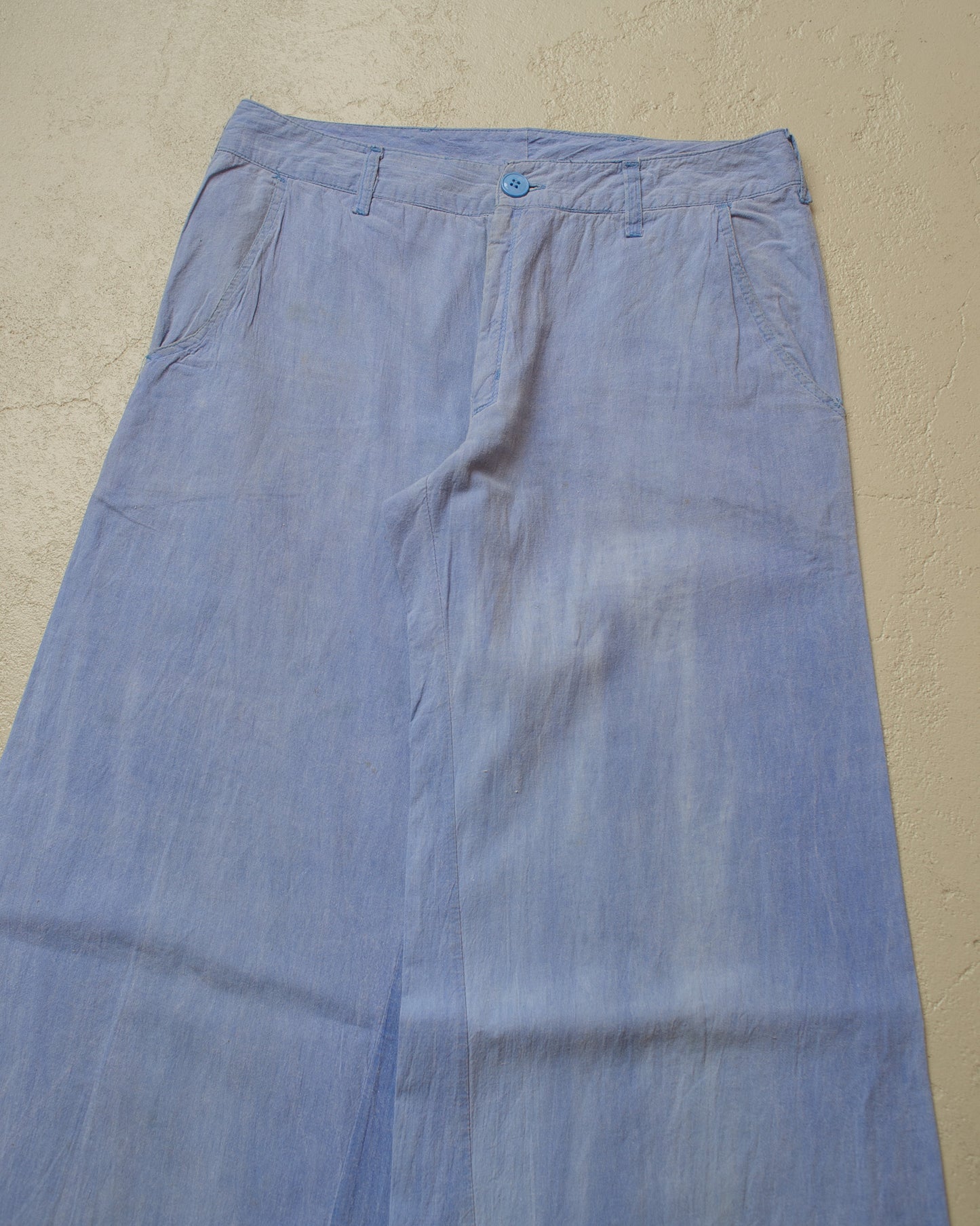 1970s faded German light Bellbottoms blue - W28 L34