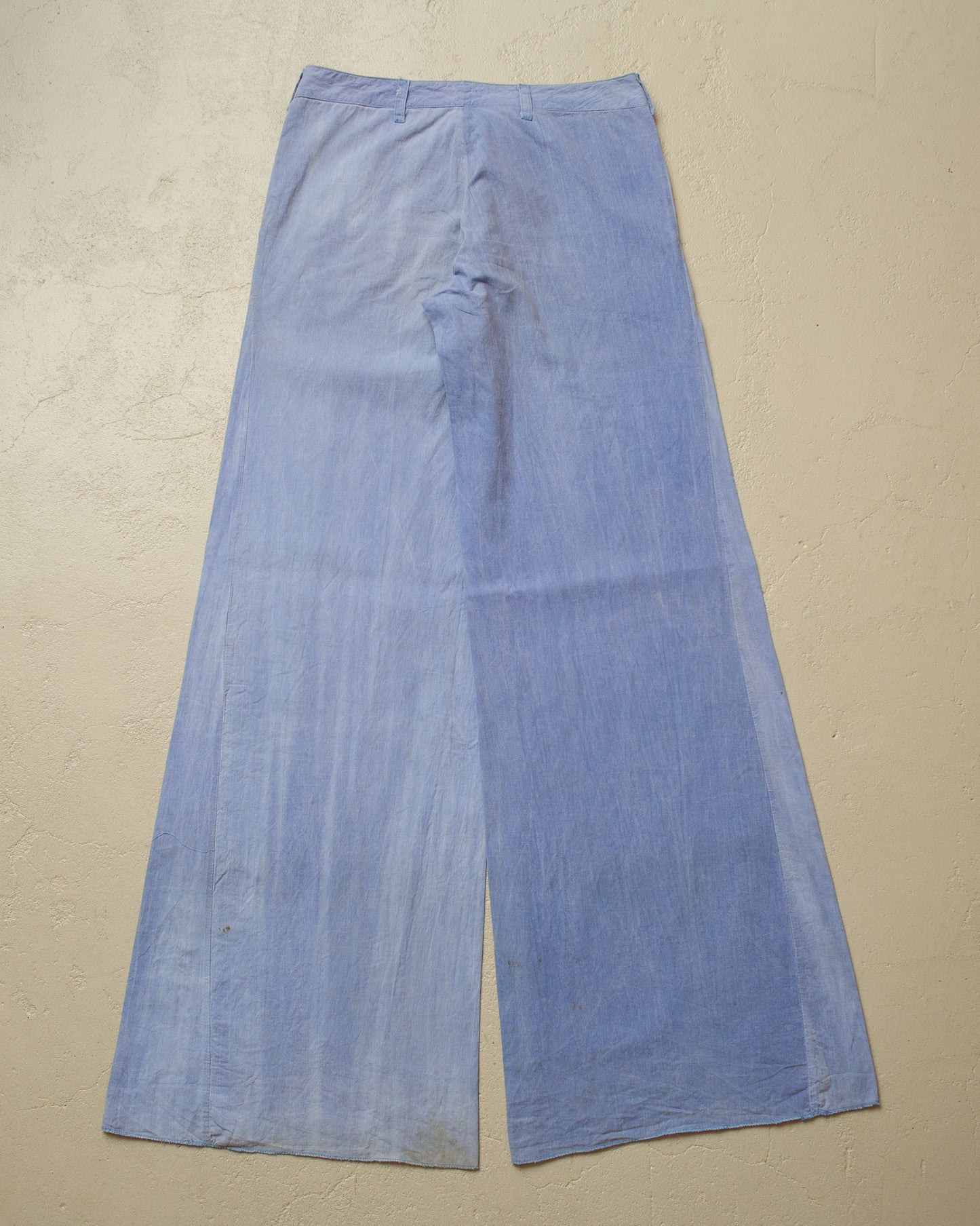 1970s faded German light Bellbottoms blue - W28 L34